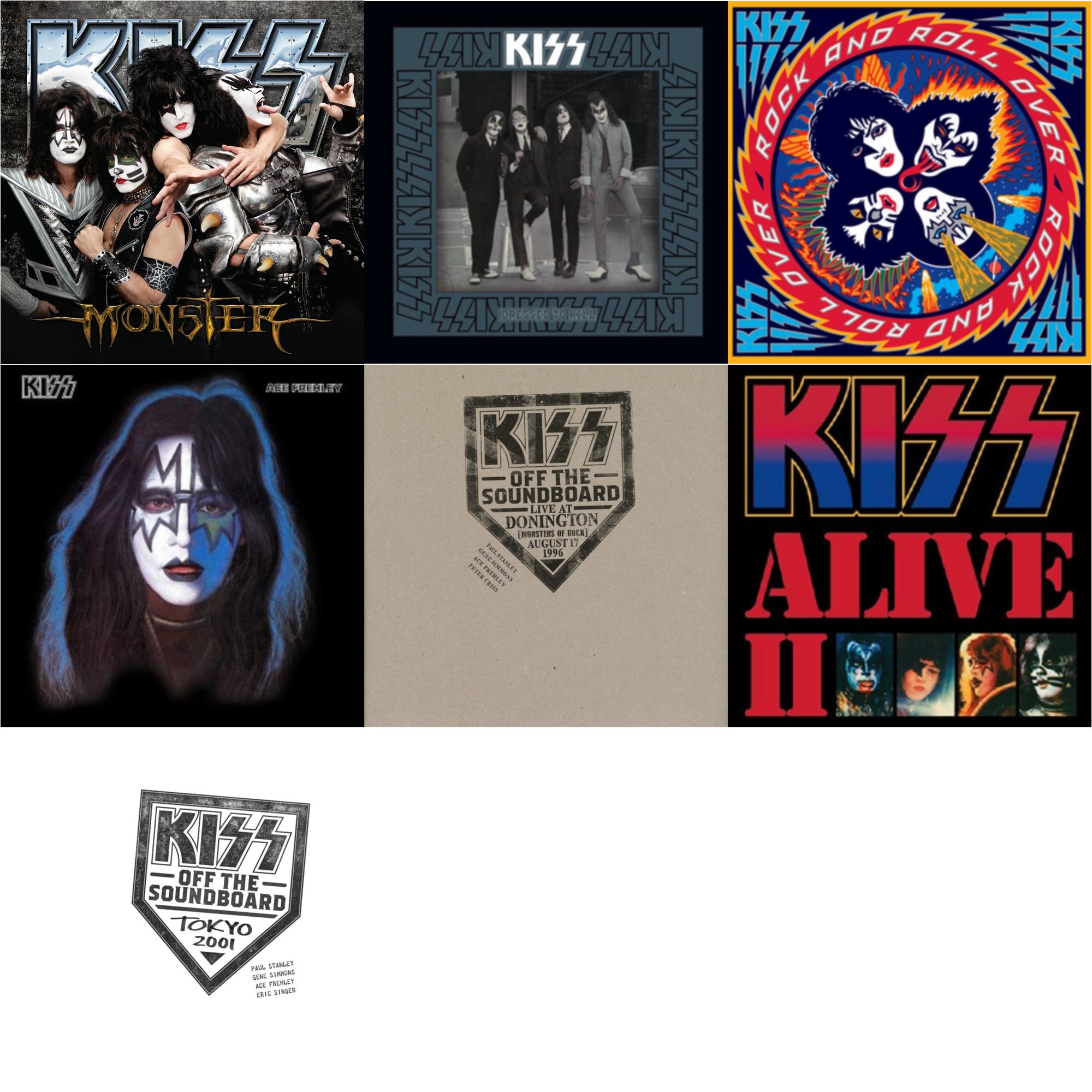 Kiss Off The Soundboard: Tokyo 2001 (3LP) & Kiss Off The Soundboard: Donington 1996 (Live) (3LP) & Monster & Dressed To Kill & Rock & Roll Over & Alive Ii & Ace Frehley