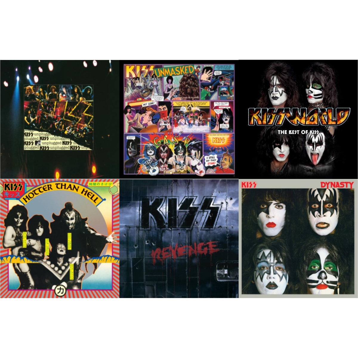 Revenge & Dynasty & Hotter Than Hell & Unmasked & Mtv Unplugged & Kissworld - The Best Of Kiss (2 LP)
