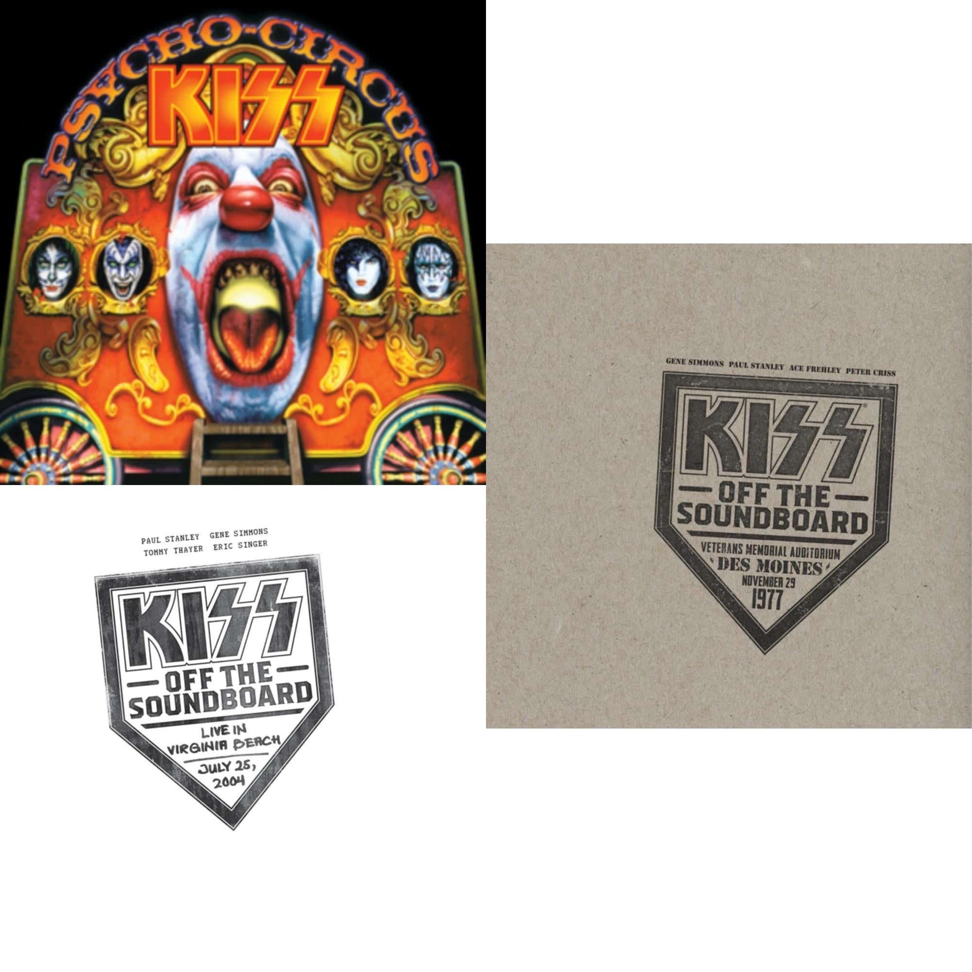 Kiss Off The Soundboard: Live In Virginia Beach (3LP) & Kiss Off The Soundboard: Live In Des Moines (2LP) & Psycho Circus