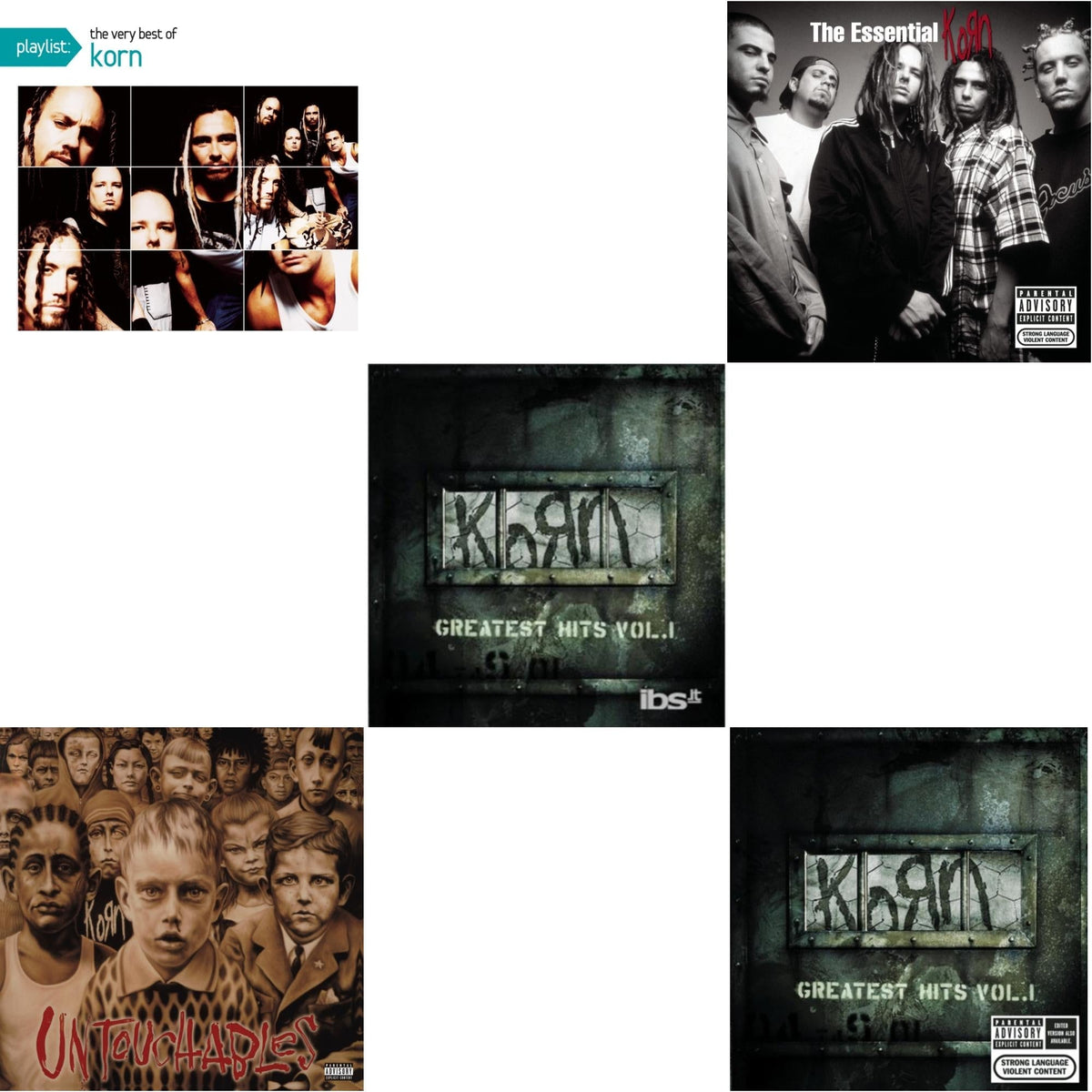 Greatest Hits Vol.1 & Greatest Hits Vol.1 & Essential Korn & Untouchables & Playlist: Very Best Of Korn
