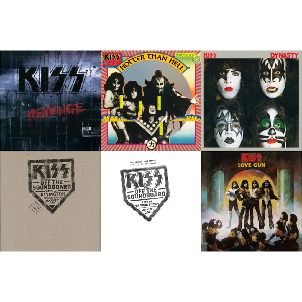 Kiss Off The Soundboard: Live In Virginia Beach (3LP) & Kiss Off The Soundboard: Donington 1996 (Live) (3LP) & Revenge & Dynasty & Hotter Than Hell & Love Gun
