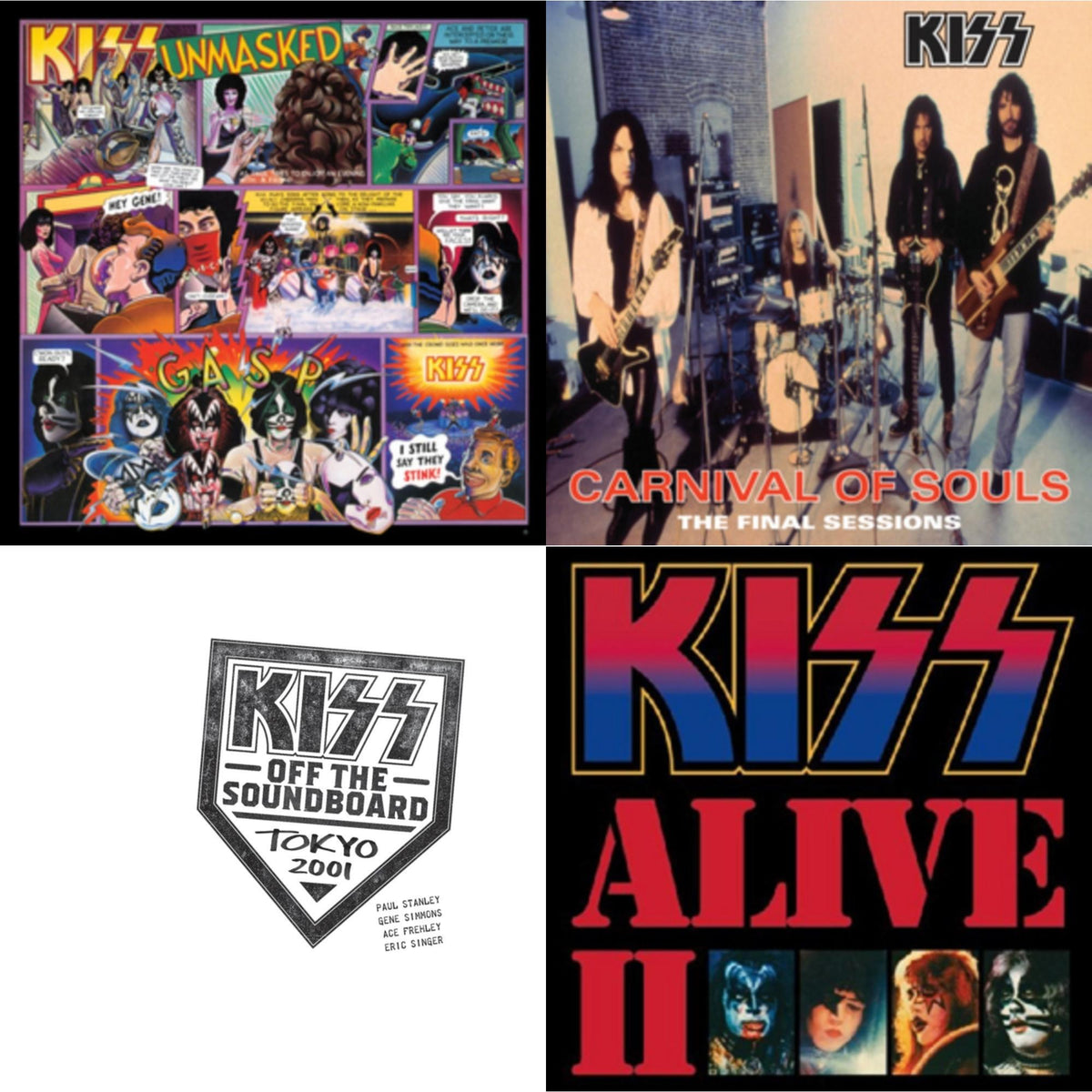Kiss Off The Soundboard: Tokyo 2001 (3LP) & Unmasked & Carnival Of Souls & Alive Ii