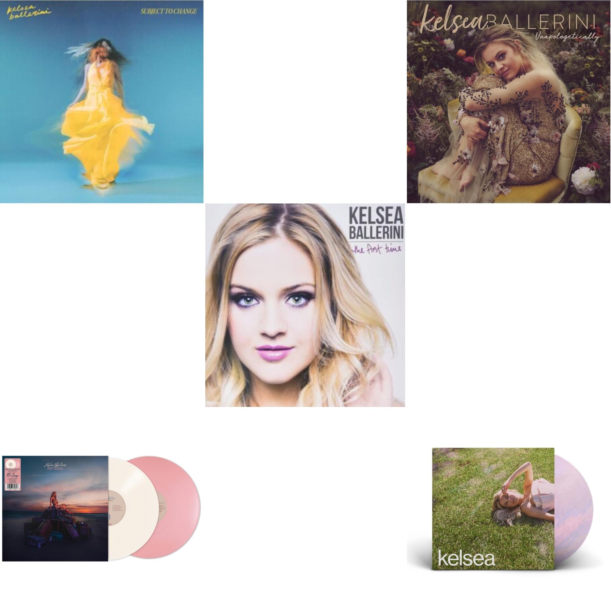 Kelsea Ballerini - Subject To Change (Yellow Vinyl/2LP) & Patterns (Saturn & Moon Vinyl/2LP)  & First Time & Unapologetically & Kelsea