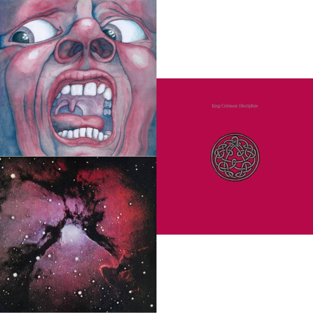 King Crimson - In The Court Of The Crimson King (200G) & Islands (200G/Remix/Ltd) & Discipline (200G) - LP Vinyl Bundle