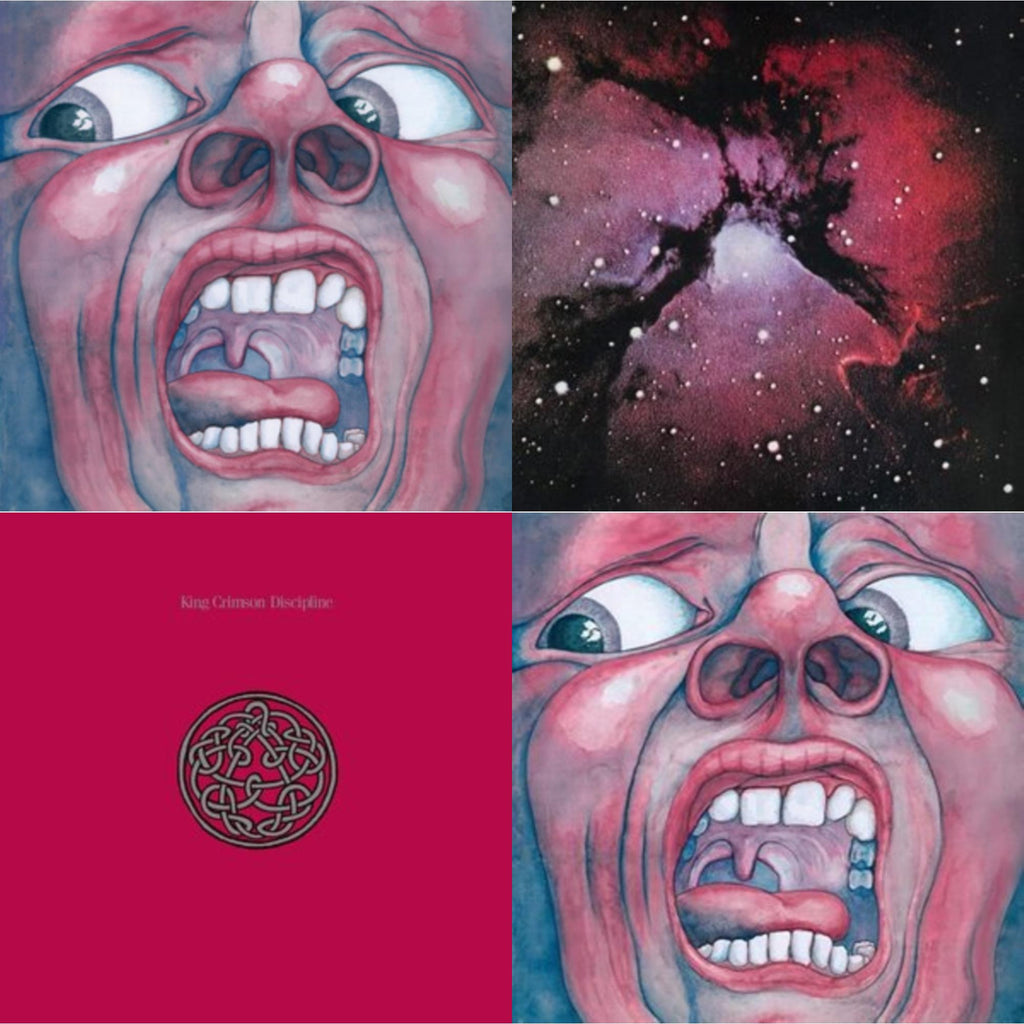 King Crimson - In The Court Of Crimson (200G/Remix/Ltd) & Islands (200G/Remix/Ltd) & Discipline (200G/2022 Steven Wilson Remix) & In The Court Of The Crimson King (200G) - LP Vinyl Bundle