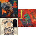 King Gizzard & The Lizard Wizard - Ice, Death, Planets, Lungs, Mushrooms & Lava (2LP/Recycled Black Wax Vinyl) & Eyes Likes The Sky (Peach LP Vinyl) & 12 Bar Bruise (Sea Foam Green LP Vinyl)