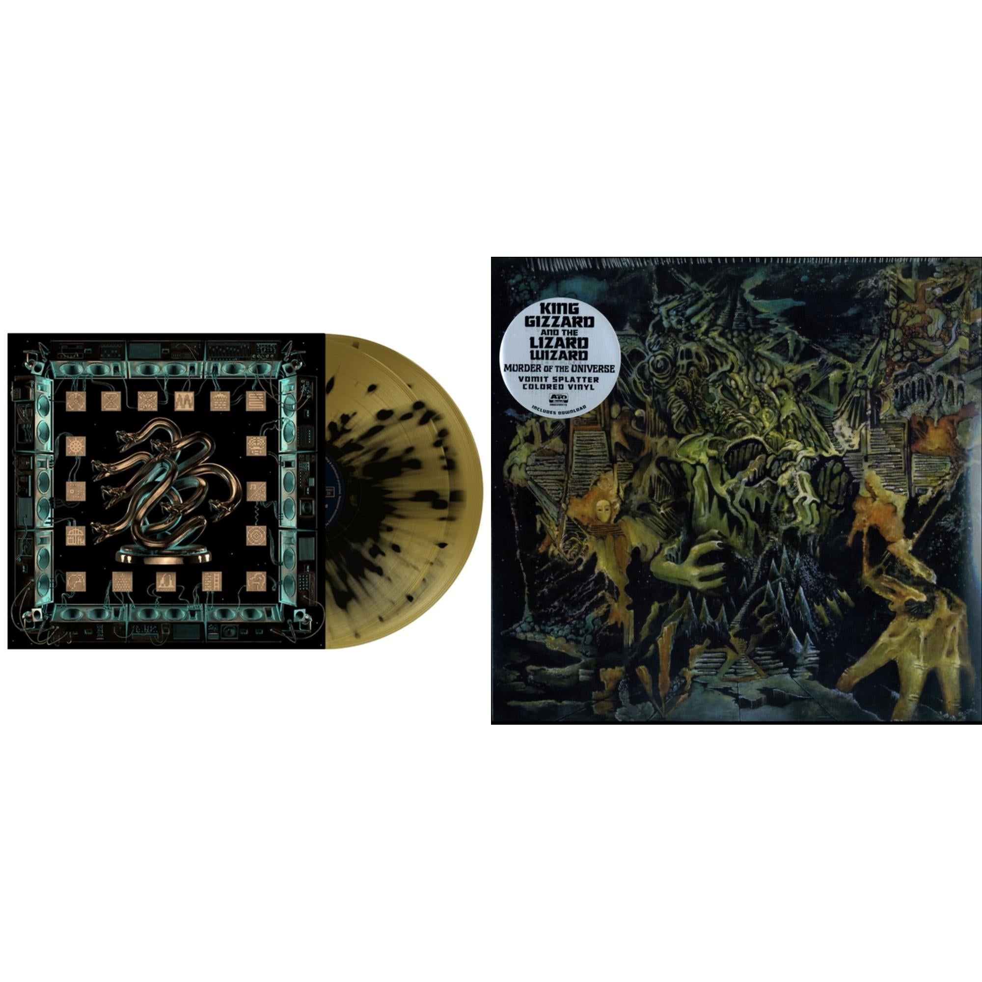 Murder Of The Universe (Transparent Green W/Mustard Yelow Splatter LP Vinyl) & Chunky Shrapnel (2LP/Gold With Black Splatter Vinyl)