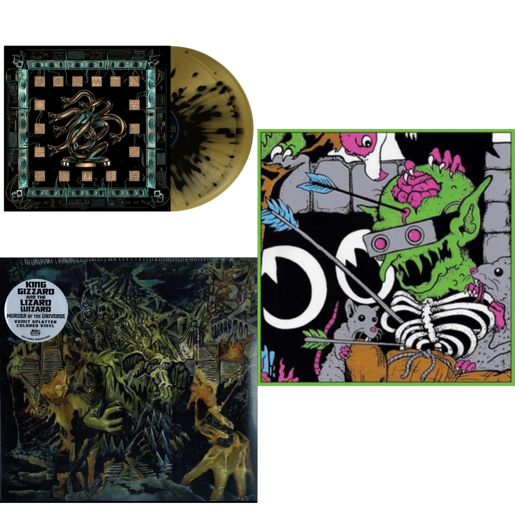 Live In Brussels '19 (140G/3LP) & Murder Of The Universe (Transparent Green W/Mustard Yelow Splatter LP Vinyl) & Chunky Shrapnel (2LP/Gold With Black Splatter Vinyl)