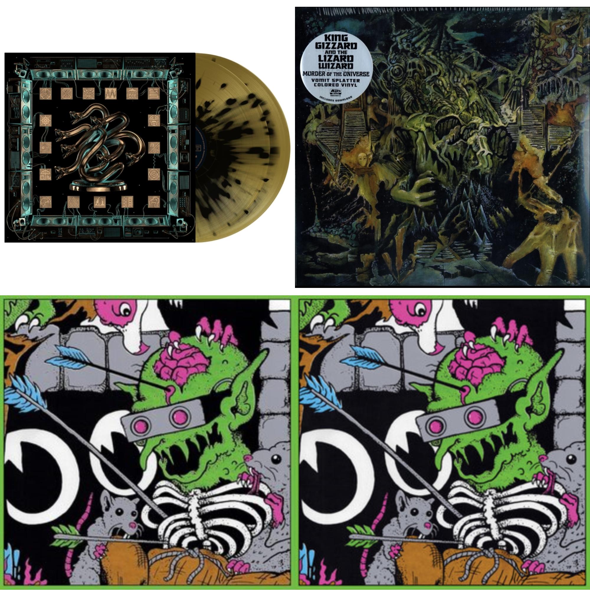 Live In Brussels '19 (Fuzz Club Official Bootleg) & Live In Brussels '19 (140G/3LP) & Murder Of The Universe (Transparent Green W/Mustard Yelow Splatter LP Vinyl) & Chunky Shrapnel (2LP/Gold With Black Splatter Vinyl)