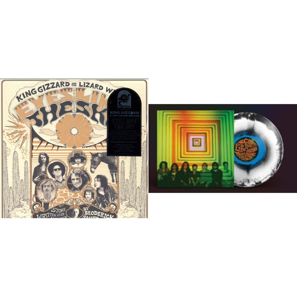 King Gizzard & The Lizard Wizard - Eyes Likes The Sky (Peach LP Vinyl) & Float Along - Fill Your Lungs (Venusian Sky Color LP Vinyl)