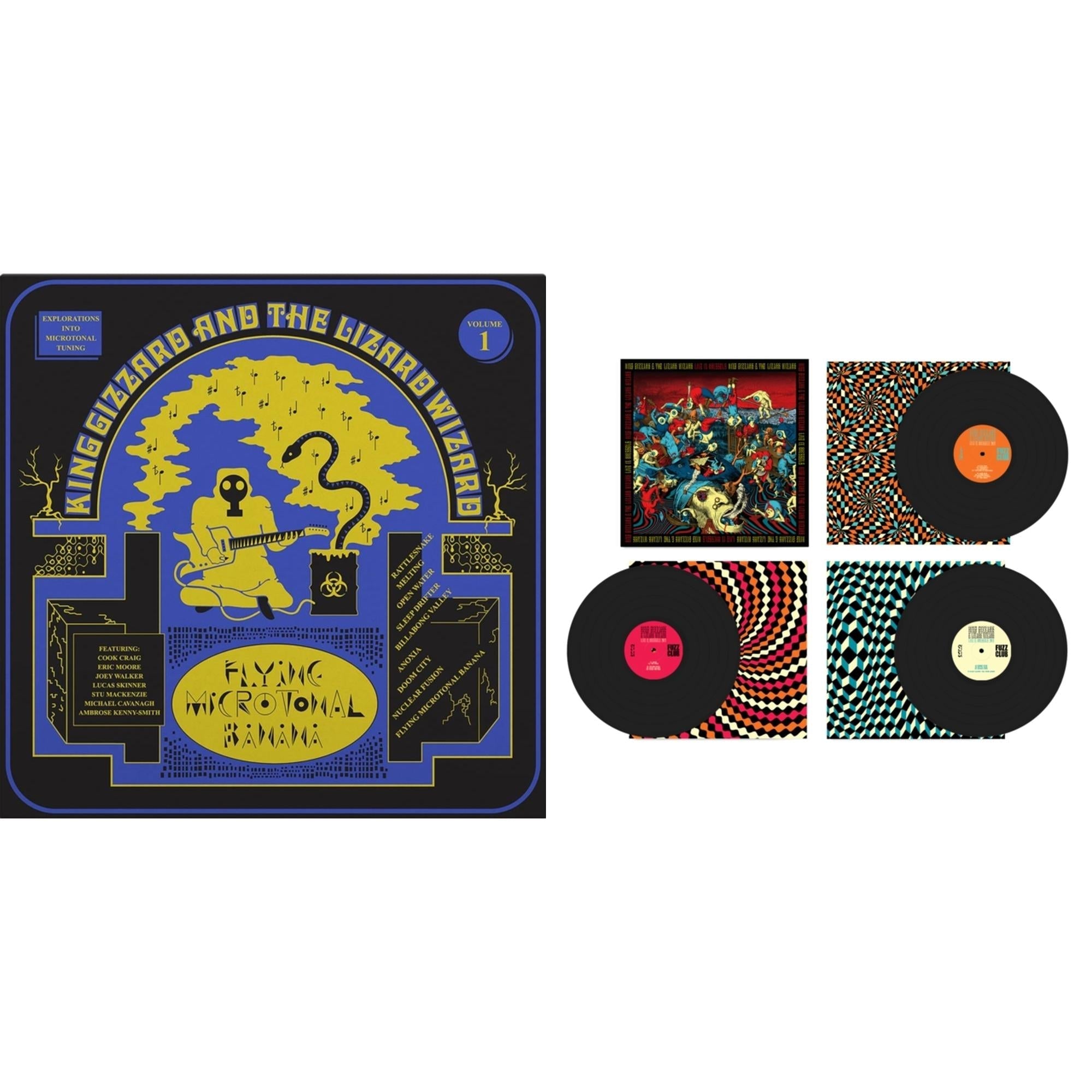 Live In Brussels '19 (Fuzz Club Official Bootleg) & Flying Microtonal Banana (Randomly Colored Recycled LP Vinyl)