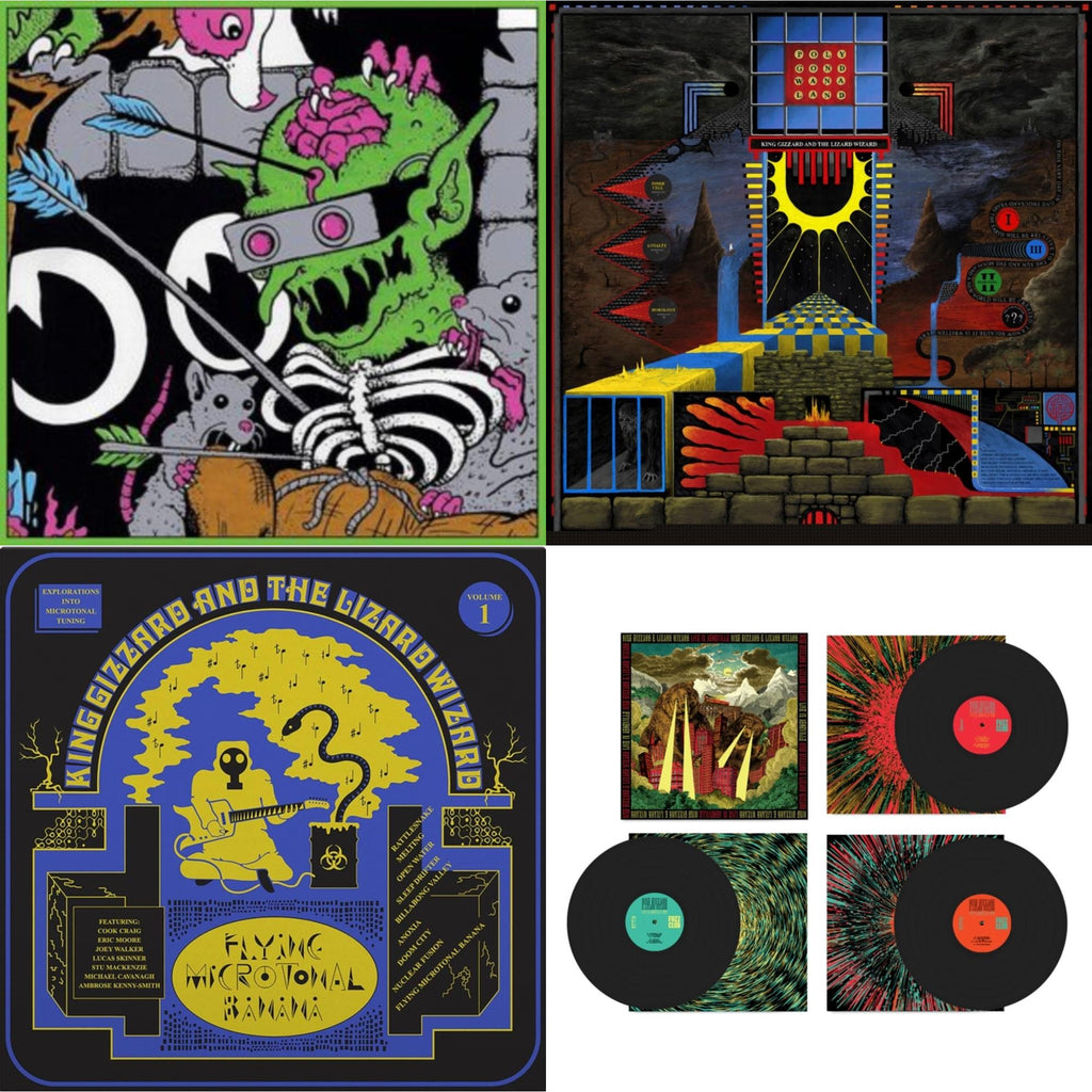 Live In Adelaide '19 (Fuzz Club Official Bootleg) & Live In Brussels '19 (140G/3LP) & Polygondwanaland & Flying Microtonal Banana (Randomly Colored Recycled LP Vinyl)