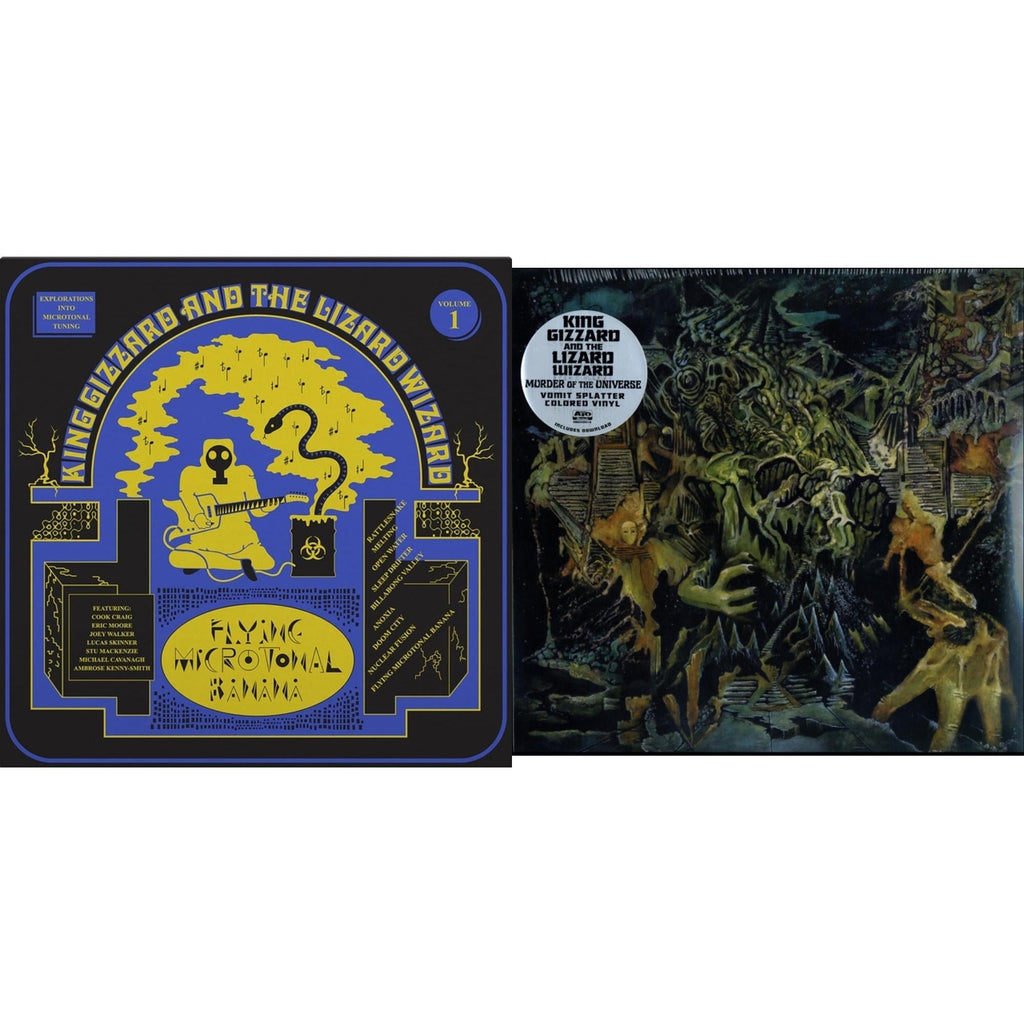 Murder Of The Universe (Transparent Green W/Mustard Yelow Splatter LP Vinyl) & Flying Microtonal Banana (Randomly Colored Recycled LP Vinyl)