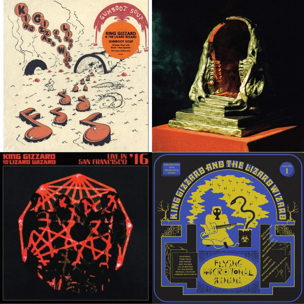 Gumboot Soup & Infest The Rats' Nest (Red/Black LP Vinyl) & Live In San Francisco '16 (Deluxe/2LP/Fog/Sunburst Vinyl) & Flying Microtonal Banana (Randomly Colored Recycled LP Vinyl)