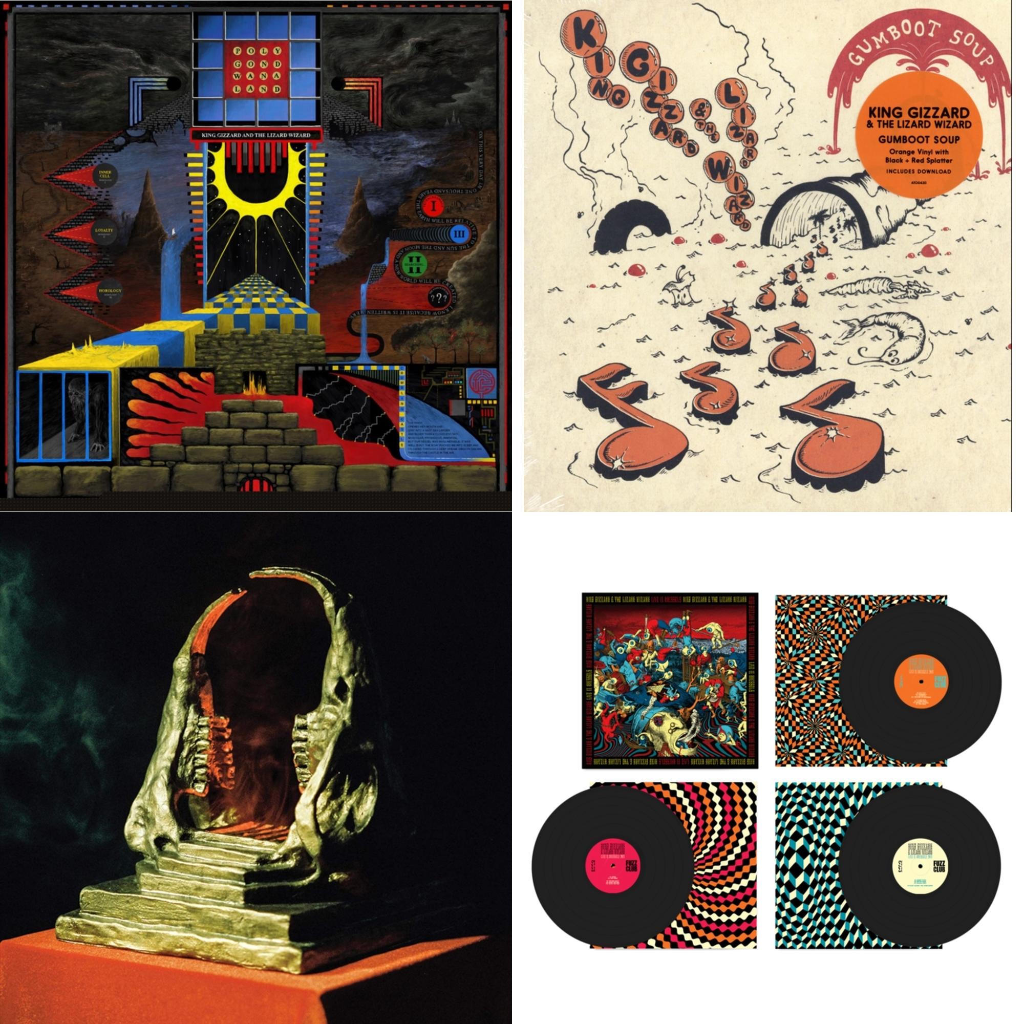King Gizzard & The Lizard Wizard - Live In Brussels '19 (Fuzz Club Official Bootleg) & Polygondwanaland & Gumboot Soup & Infest The Rats' Nest (Red/Black LP Vinyl)