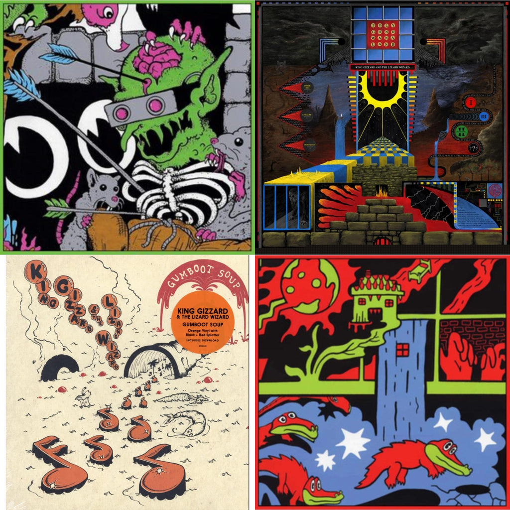 King Gizzard & The Lizard Wizard - Live In Paris '19 (Fuzz Club Official Bootleg) & Live In Brussels '19 (140G/3LP) & Polygondwanaland & Gumboot Soup