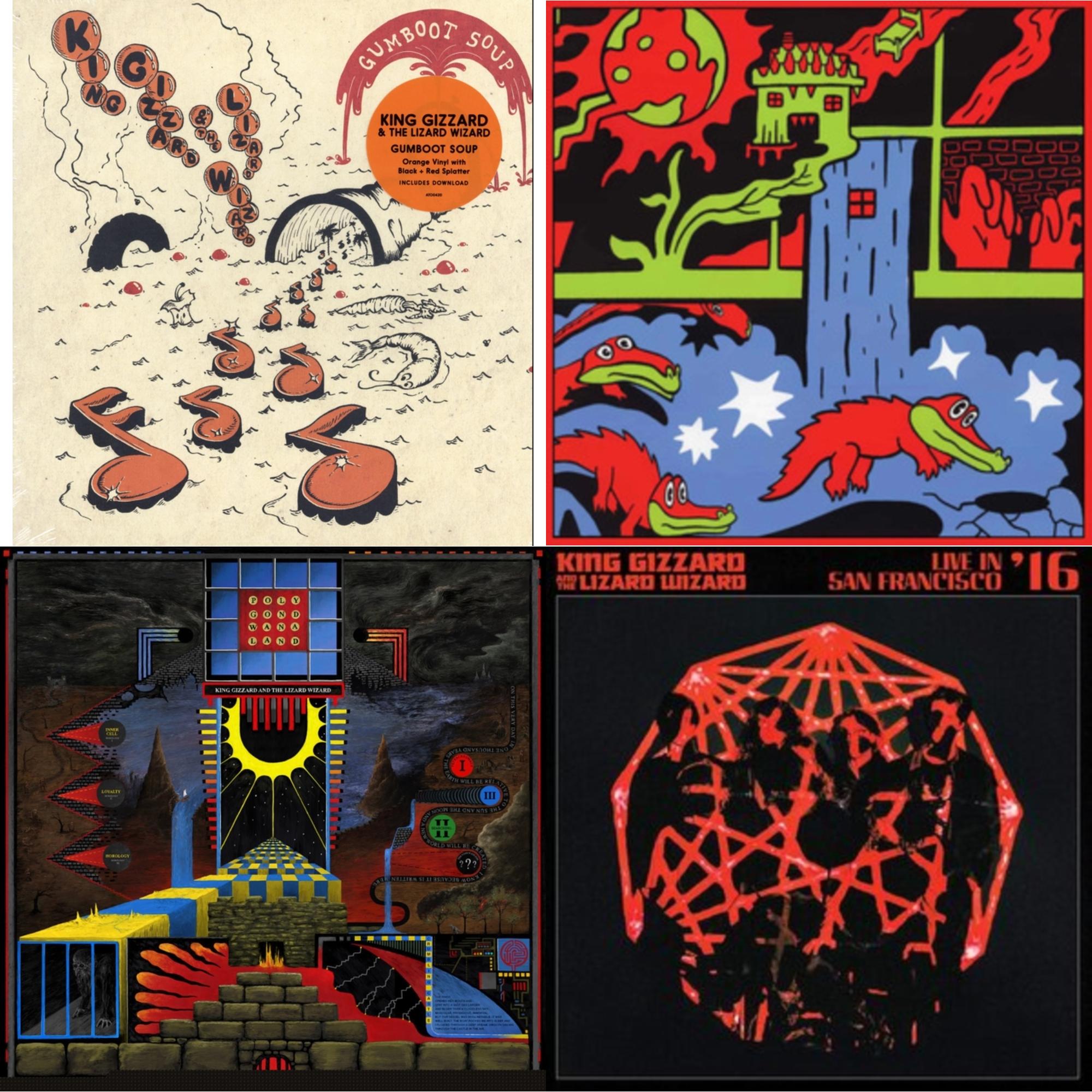 King Gizzard & The Lizard Wizard - Live In Paris '19 (Fuzz Club Official Bootleg) & Polygondwanaland & Gumboot Soup & Live In San Francisco '16 (Deluxe/2LP/Fog/Sunburst Vinyl)