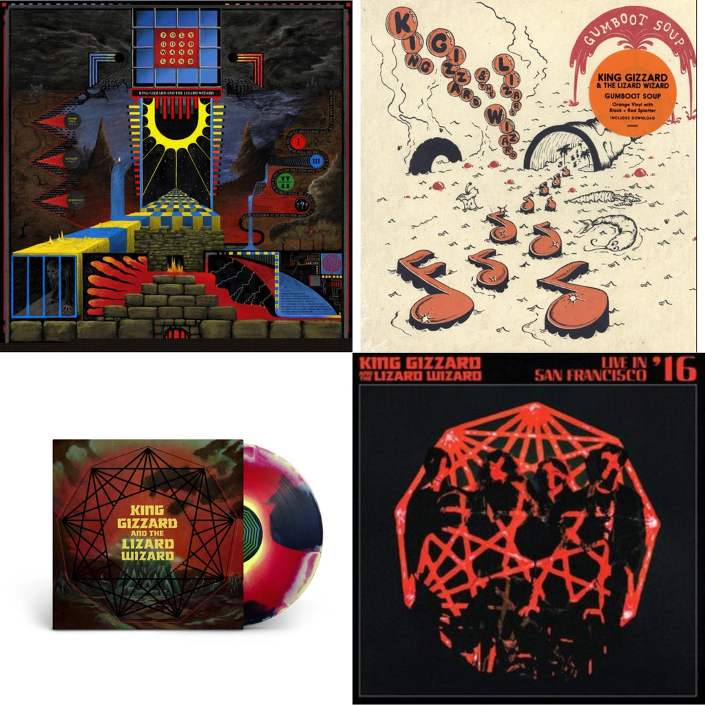 Polygondwanaland & Gumboot Soup & Nonagon Infinity (Yellow/Red/Black LP Vinyl) & Live In San Francisco '16 (Deluxe/2LP/Fog/Sunburst Vinyl)