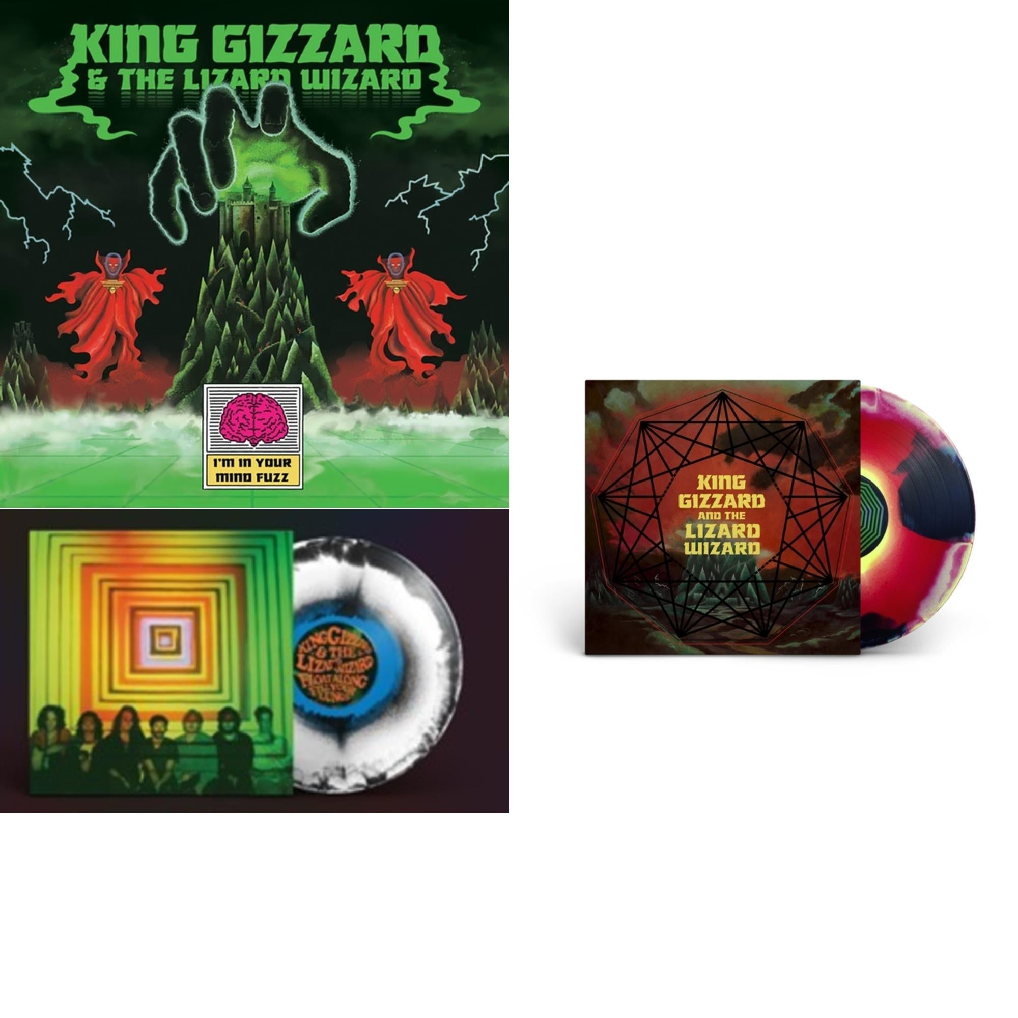 I'm In Your Mind Fuzz & Nonagon Infinity (Yellow/Red/Black LP Vinyl) & Float Along - Fill Your Lungs (Venusian Sky Color LP Vinyl)