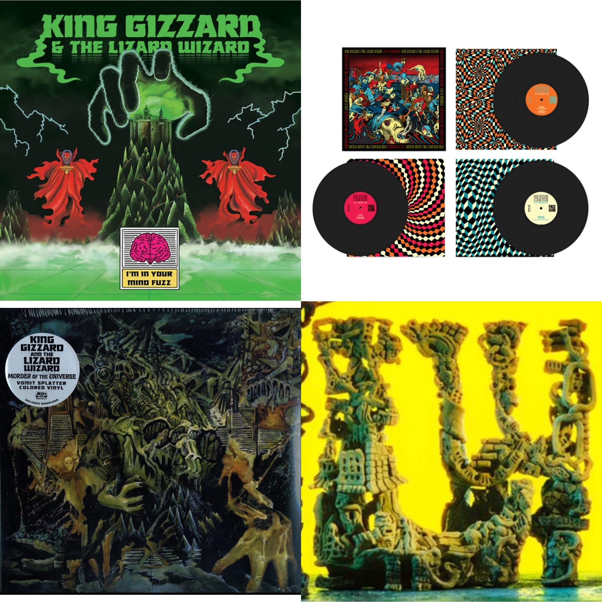 Live In Brussels '19 (Fuzz Club Official Bootleg) & L.W. & I'm In Your Mind Fuzz & Murder Of The Universe (Transparent Green W/Mustard Yelow Splatter LP Vinyl)