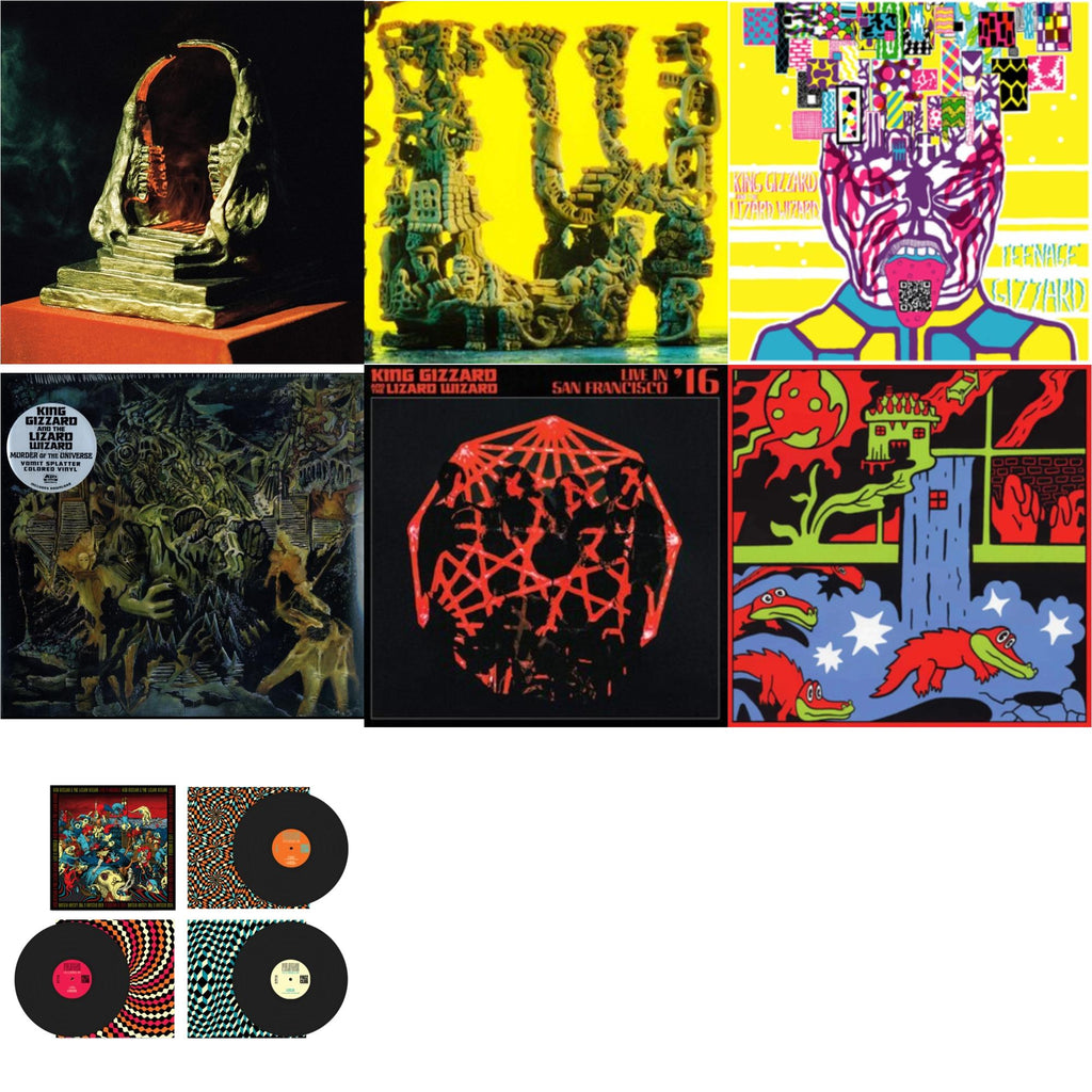 King Gizzard & The Lizard Wizard - Live In Brussels '19 (Fuzz Club Official Bootleg) & Live In Paris '19 (Fuzz Club Official Bootleg) & Teenage Gizzard (Fuzz Club Official Bootleg) (Deluxe Edition) & L.W. & Murder Of The Universe (Transparent Green