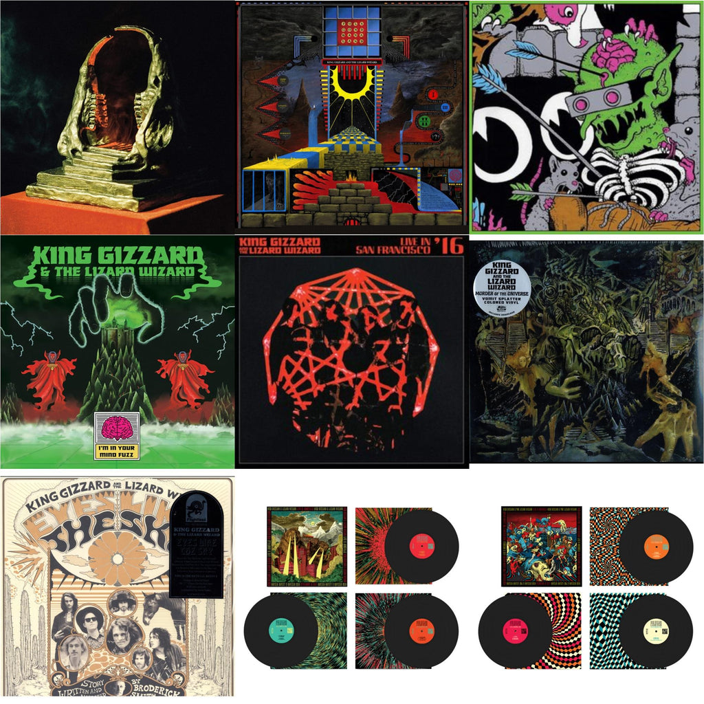 King Gizzard & The Lizard Wizard - Live In Brussels '19 (Fuzz Club Official Bootleg) & Live In Adelaide '19 (Fuzz Club Official Bootleg) & I'm In Your Mind Fuzz & Live In Brussels '19 (140G/3LP) & Murder Of The Universe (Transparent Green W/Mustard