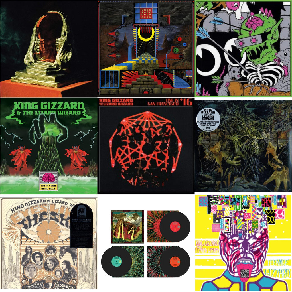 King Gizzard & The Lizard Wizard - Live In Adelaide '19 (Fuzz Club Official Bootleg) & Teenage Gizzard (Fuzz Club Official Bootleg) (Deluxe Edition) & I'm In Your Mind Fuzz & Live In Brussels '19 (140G/3LP) & Murder Of The Universe (Transparent Green