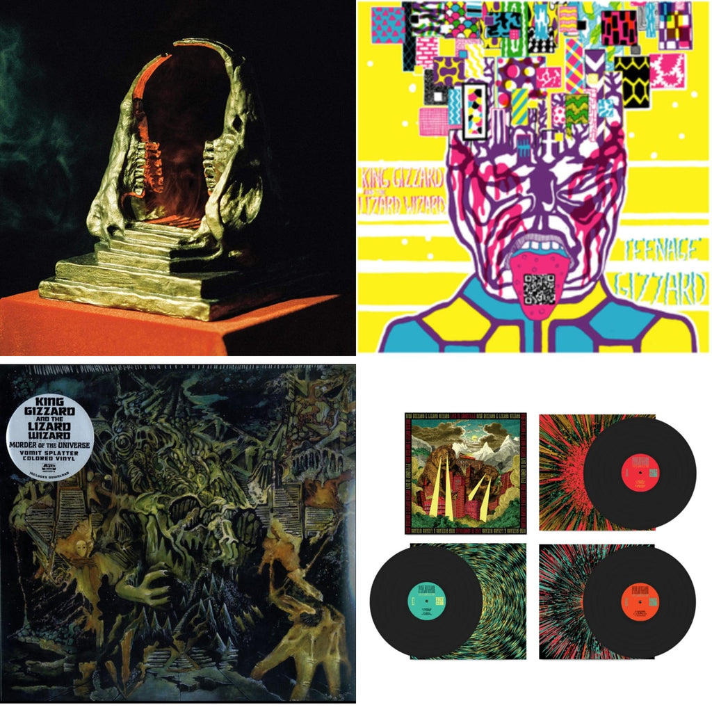 Live In Adelaide '19 (Fuzz Club Official Bootleg) & Teenage Gizzard (Fuzz Club Official Bootleg) (Deluxe Edition) & Murder Of The Universe (Transparent Green W/Mustard Yelow Splatter LP Vinyl) & Infest The Rats' Nest (Red/Black LP Vinyl)