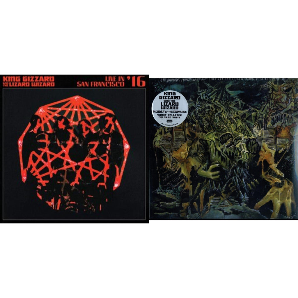 Murder Of The Universe (Transparent Green W/Mustard Yelow Splatter LP Vinyl) & Live In San Francisco '16 (Deluxe/2LP/Fog/Sunburst Vinyl)