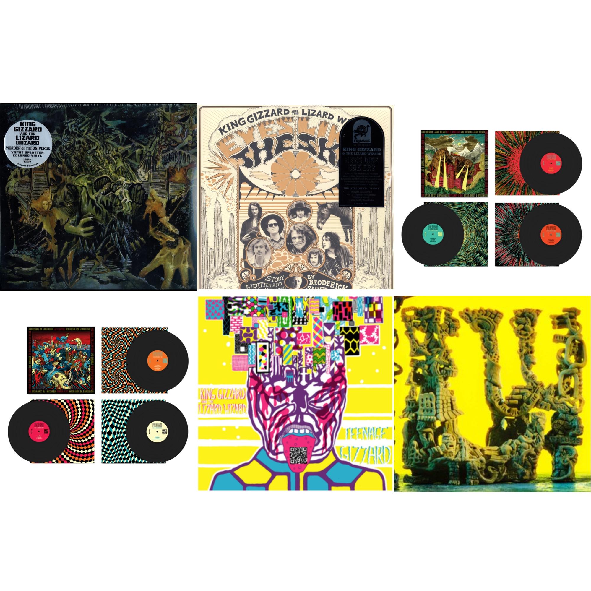 King Gizzard & The Lizard Wizard - Live In Brussels '19 (Fuzz Club Official Bootleg) & Live In Adelaide '19 (Fuzz Club Official Bootleg) & Teenage Gizzard (Fuzz Club Official Bootleg) (Deluxe Edition) & L.W. & Murder Of The Universe (Transparent