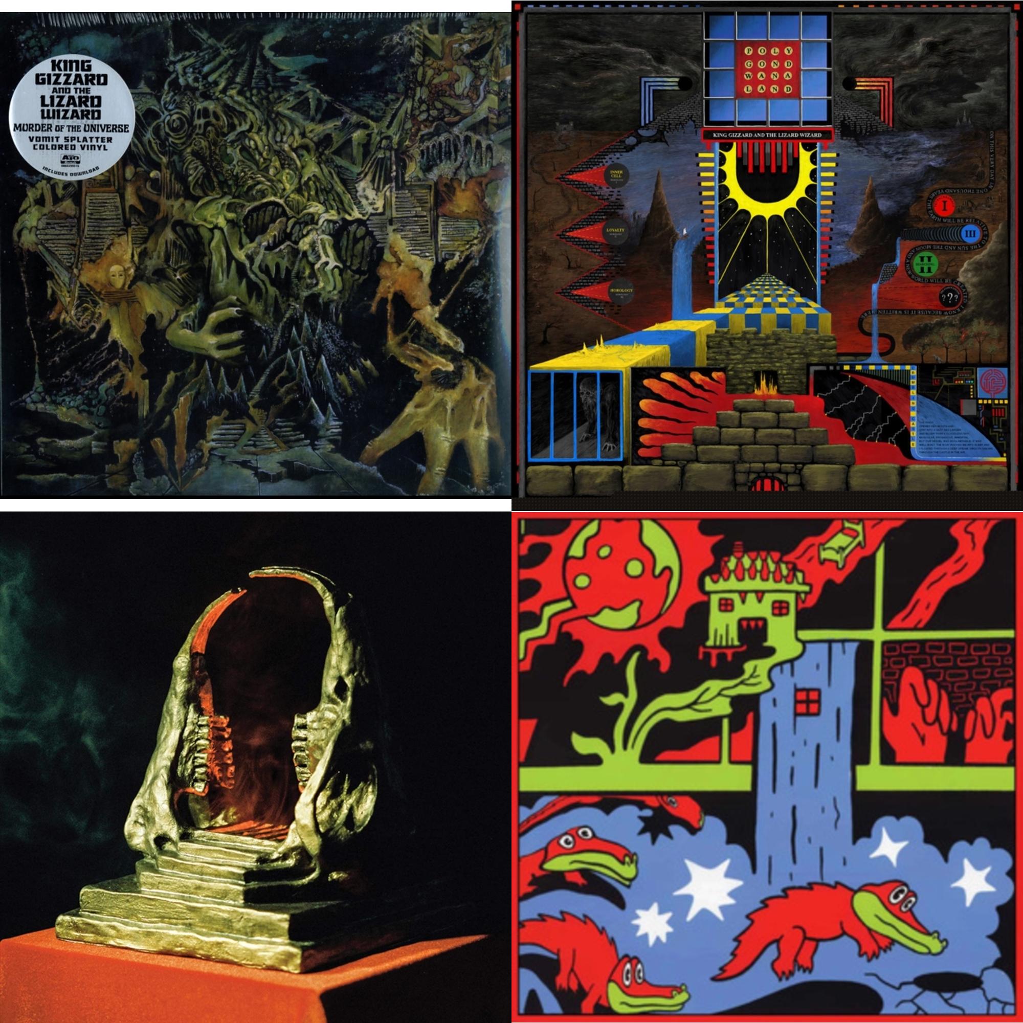 Live In Paris '19 (Fuzz Club Official Bootleg) & Murder Of The Universe (Transparent Green W/Mustard Yelow Splatter LP Vinyl) & Polygondwanaland & Infest The Rats' Nest (Red/Black LP Vinyl)