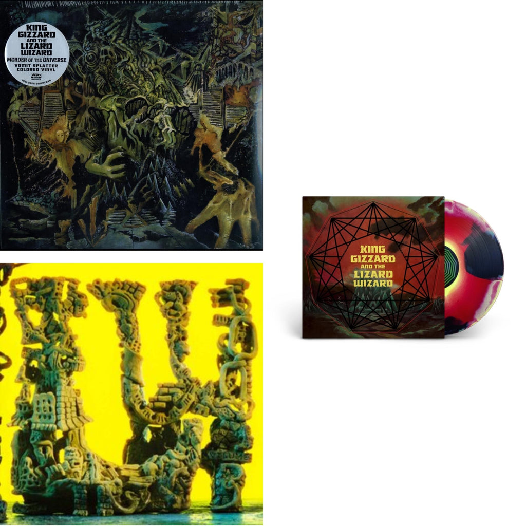 L.W. & Murder Of The Universe (Transparent Green W/Mustard Yelow Splatter LP Vinyl) & Nonagon Infinity (Yellow/Red/Black LP Vinyl)