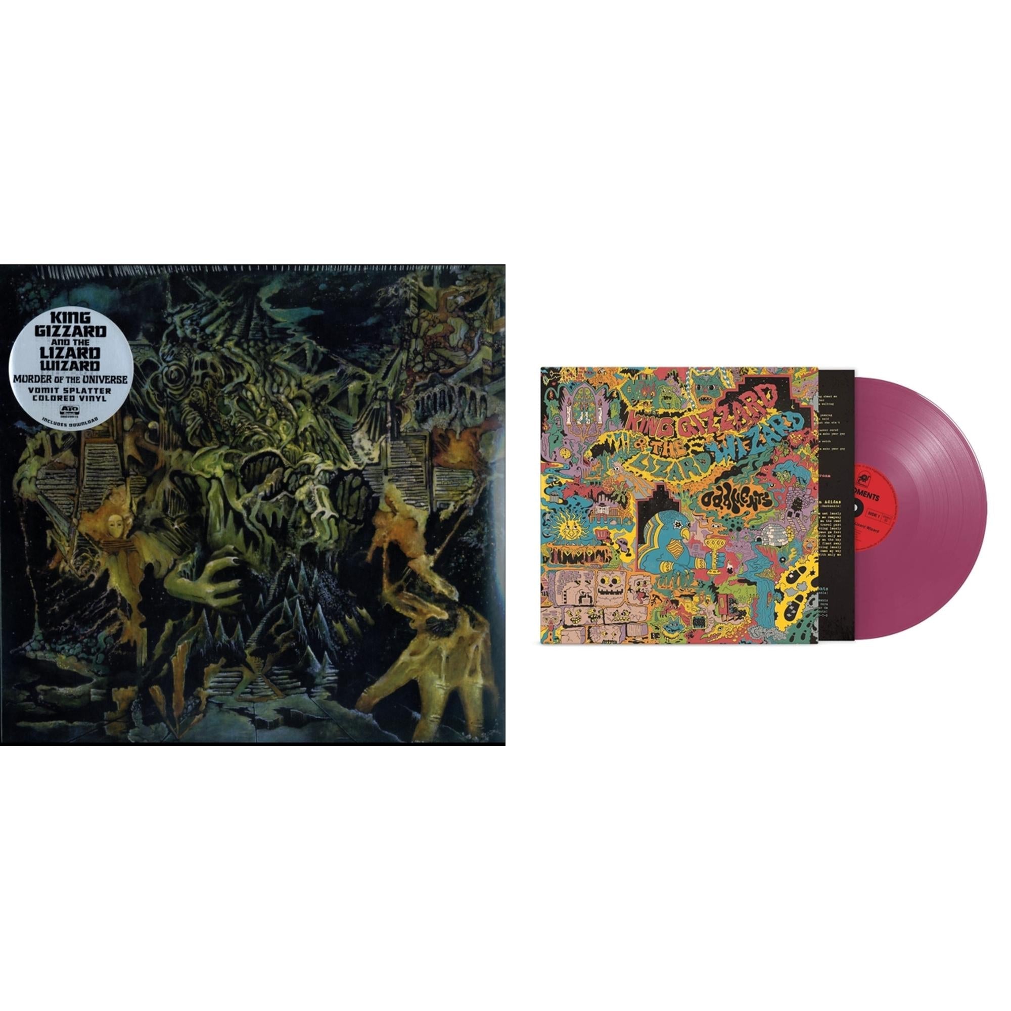 Murder Of The Universe (Transparent Green W/Mustard Yelow Splatter LP Vinyl) & Oddments (Plum LP Vinyl)