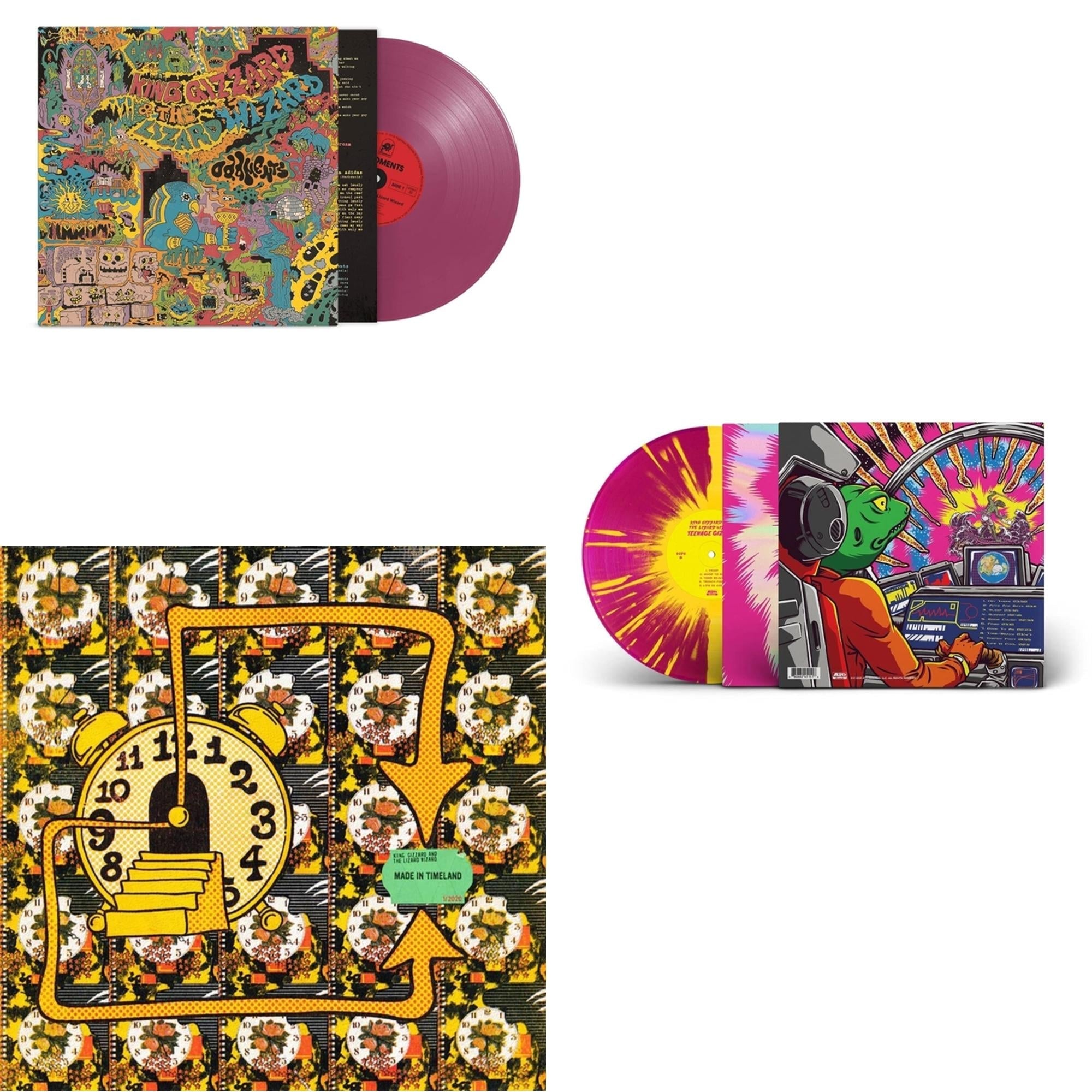 Oddments (Plum LP Vinyl) & Made In Timeland & Teenage Gizzard (Magenta & Yellow Splatter LP Vinyl)