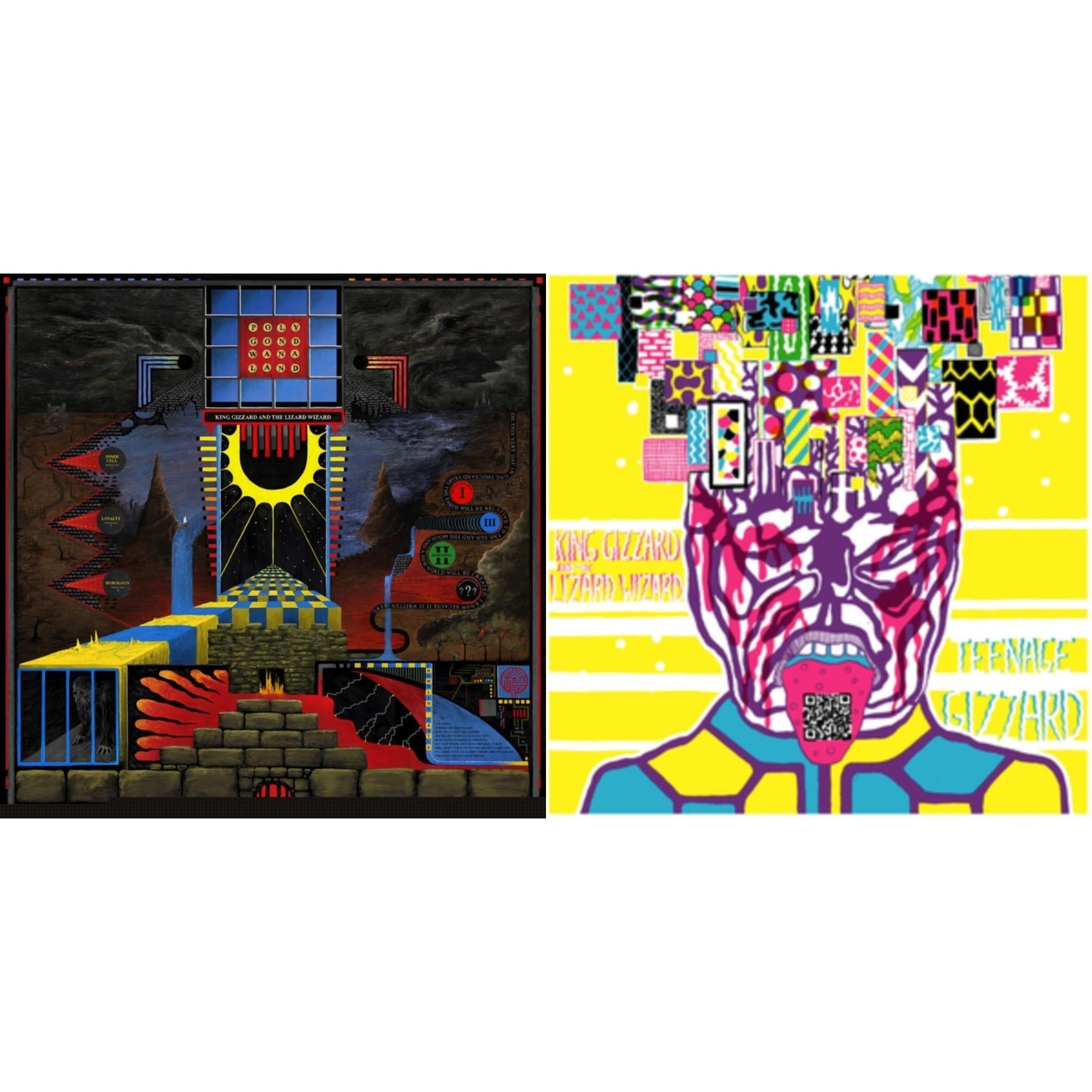 King Gizzard & The Lizard Wizard - Teenage Gizzard (Fuzz Club Official Bootleg) (Deluxe Edition) & Polygondwanaland - LP Vinyl Bundle