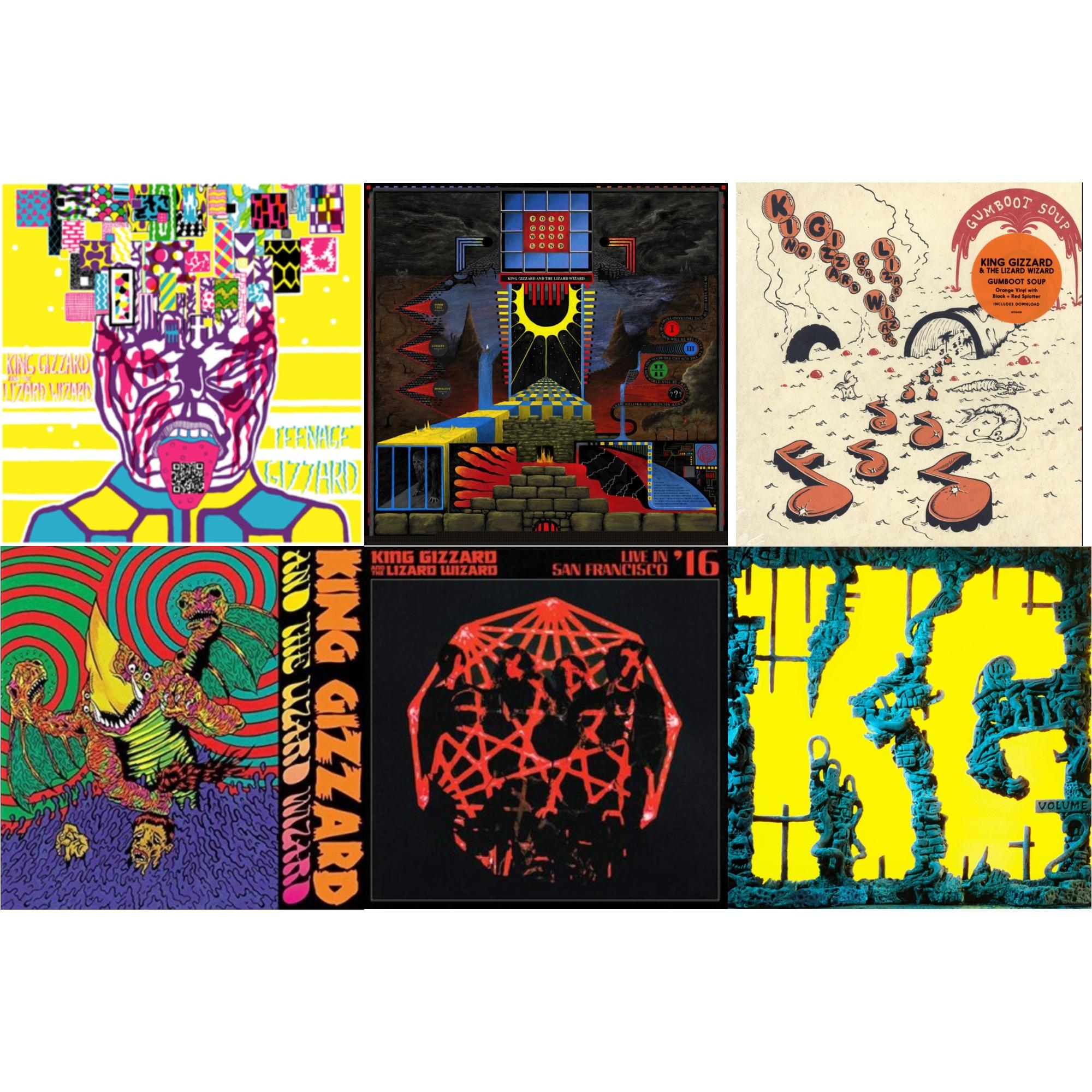Teenage Gizzard (Fuzz Club Official Bootleg) (Deluxe Edition) & Polygondwanaland & Gumboot Soup & Willoughby's Beach (Tangerine LP Vinyl) & Live In San Francisco '16 (Deluxe/2LP/Fog/Sunburst Vinyl) & K.G. (X)