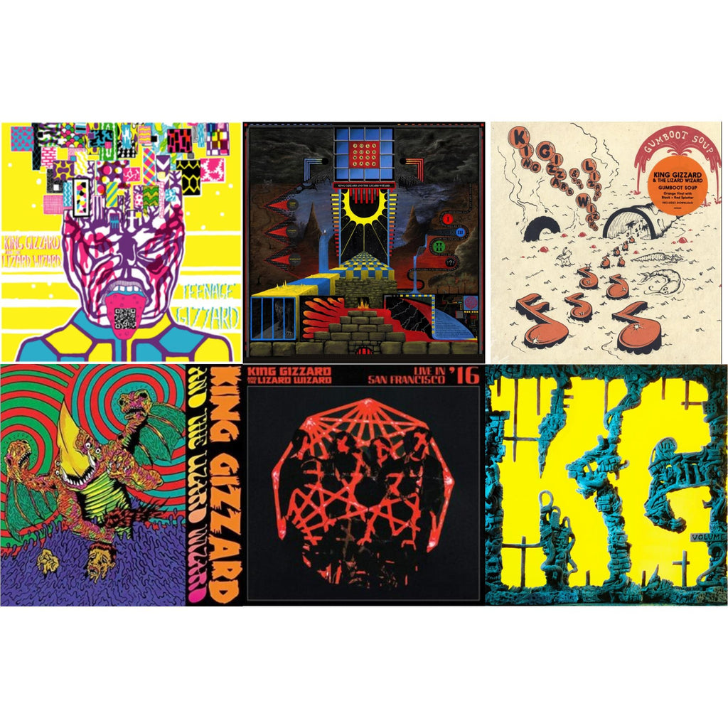 Teenage Gizzard (Fuzz Club Official Bootleg) (Deluxe Edition) & Polygondwanaland & Gumboot Soup & Willoughby's Beach (Tangerine LP Vinyl) & Live In San Francisco '16 (Deluxe/2LP/Fog/Sunburst Vinyl) & K.G. (X)