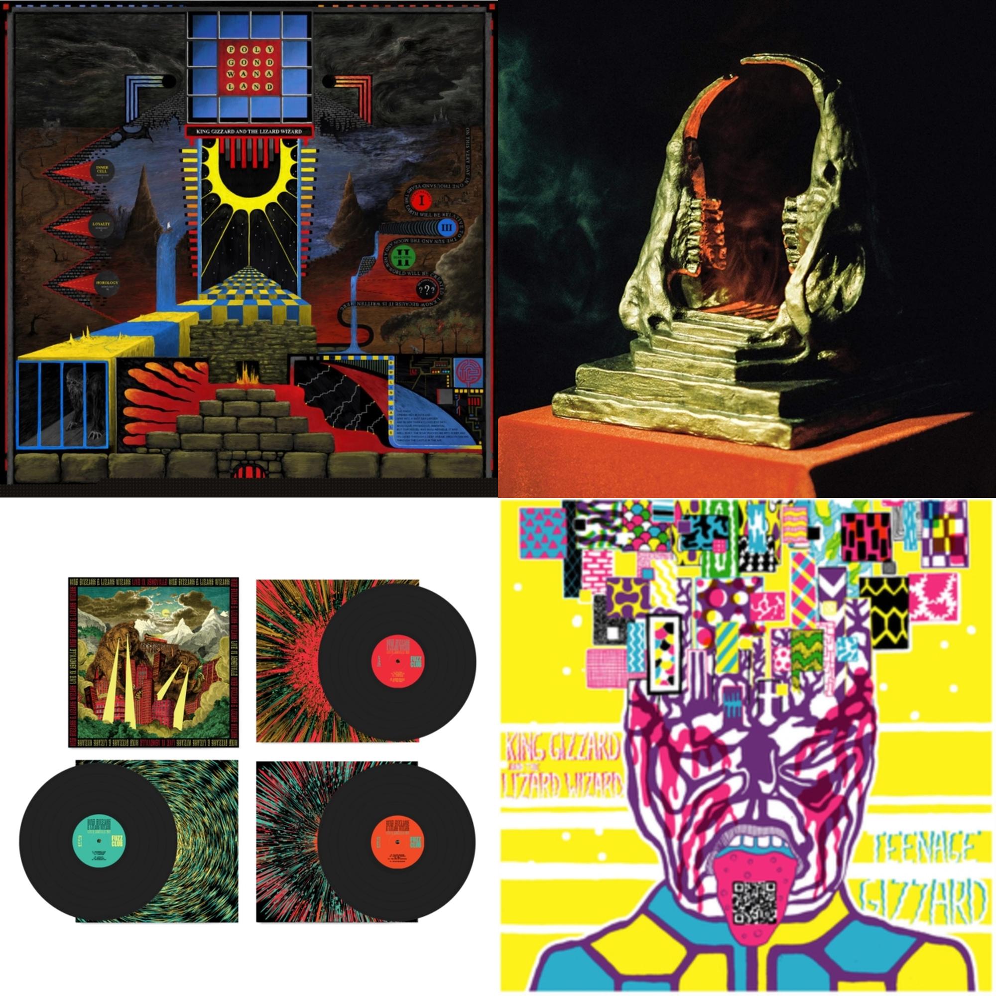 Live In Adelaide '19 (Fuzz Club Official Bootleg) & Teenage Gizzard (Fuzz Club Official Bootleg) (Deluxe Edition) & Polygondwanaland & Infest The Rats' Nest (Red/Black LP Vinyl)