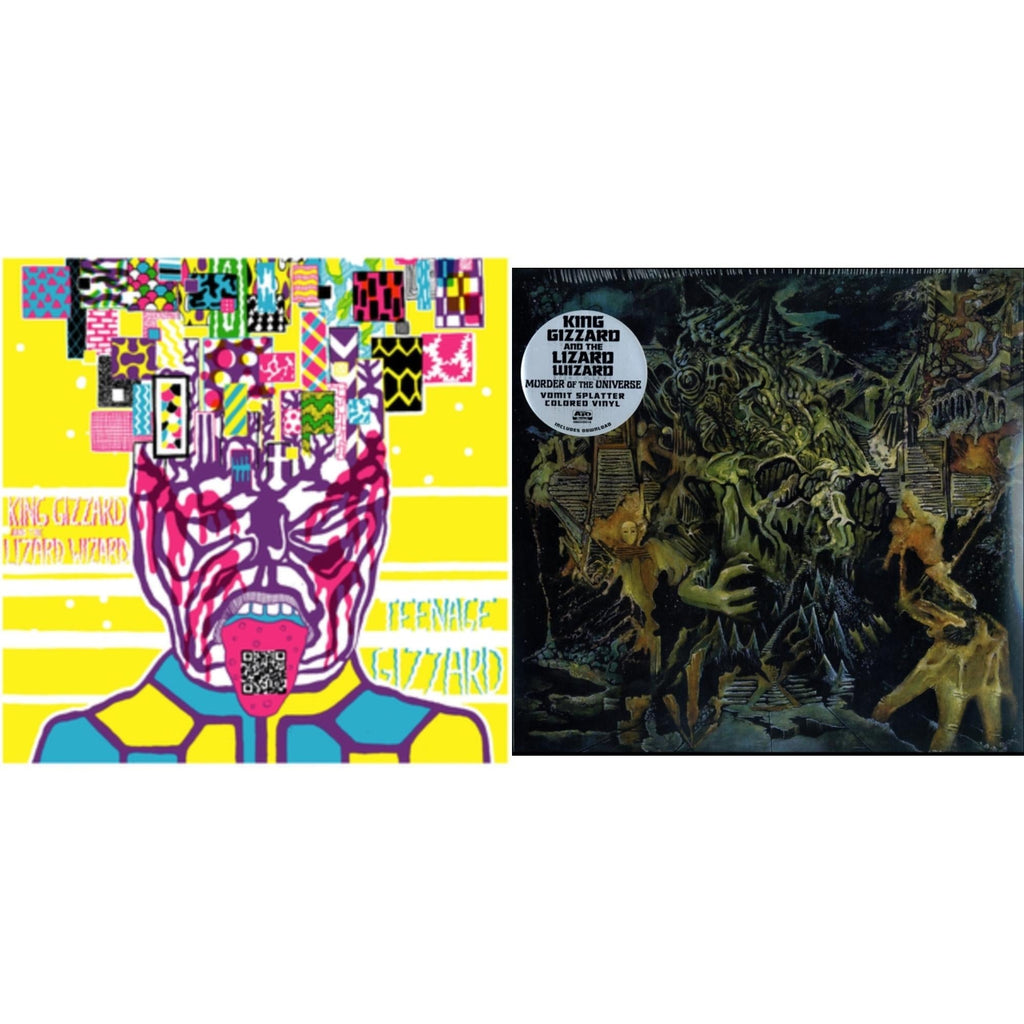 Teenage Gizzard (Fuzz Club Official Bootleg) (Deluxe Edition) & Murder Of The Universe (Transparent Green W/Mustard Yelow Splatter LP Vinyl)