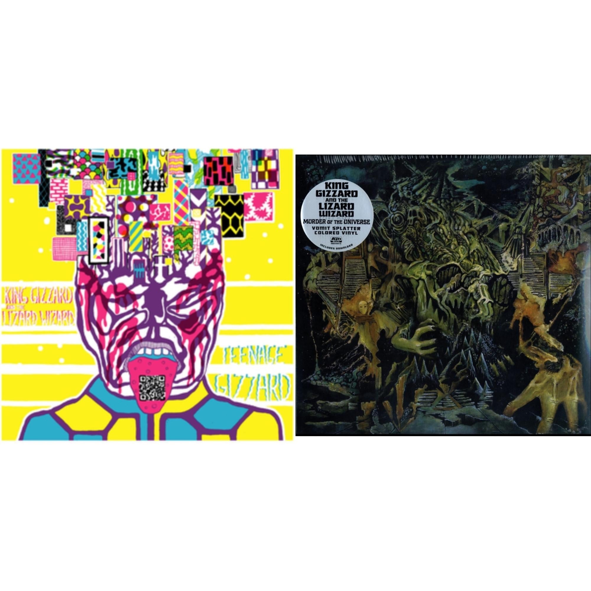 Teenage Gizzard (Fuzz Club Official Bootleg) (Deluxe Edition) & Murder Of The Universe (Transparent Green W/Mustard Yelow Splatter LP Vinyl)