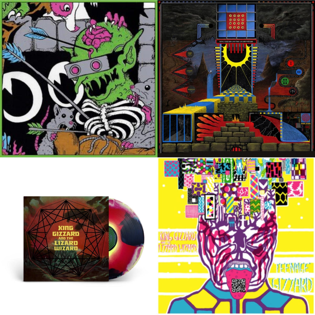 Teenage Gizzard (Fuzz Club Official Bootleg) (Deluxe Edition) & Live In Brussels '19 (140G/3LP) & Polygondwanaland & Nonagon Infinity (Yellow/Red/Black LP Vinyl)