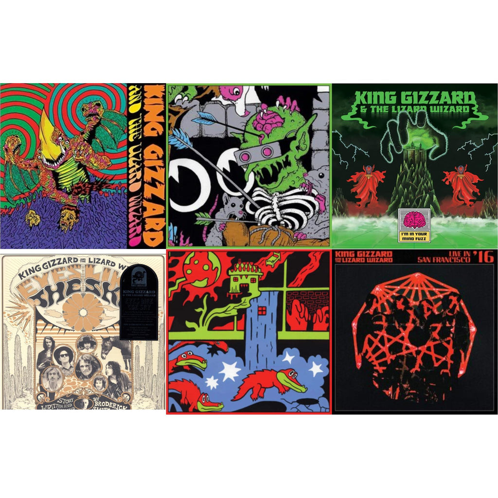 King Gizzard & The Lizard Wizard - Live In Paris '19 (Fuzz Club Official Bootleg) & I'm In Your Mind Fuzz & Live In Brussels '19 (140G/3LP) & Willoughby's Beach (Tangerine LP Vinyl) & Eyes Likes The Sky (Peach LP Vinyl) & Live In San Francisco '16