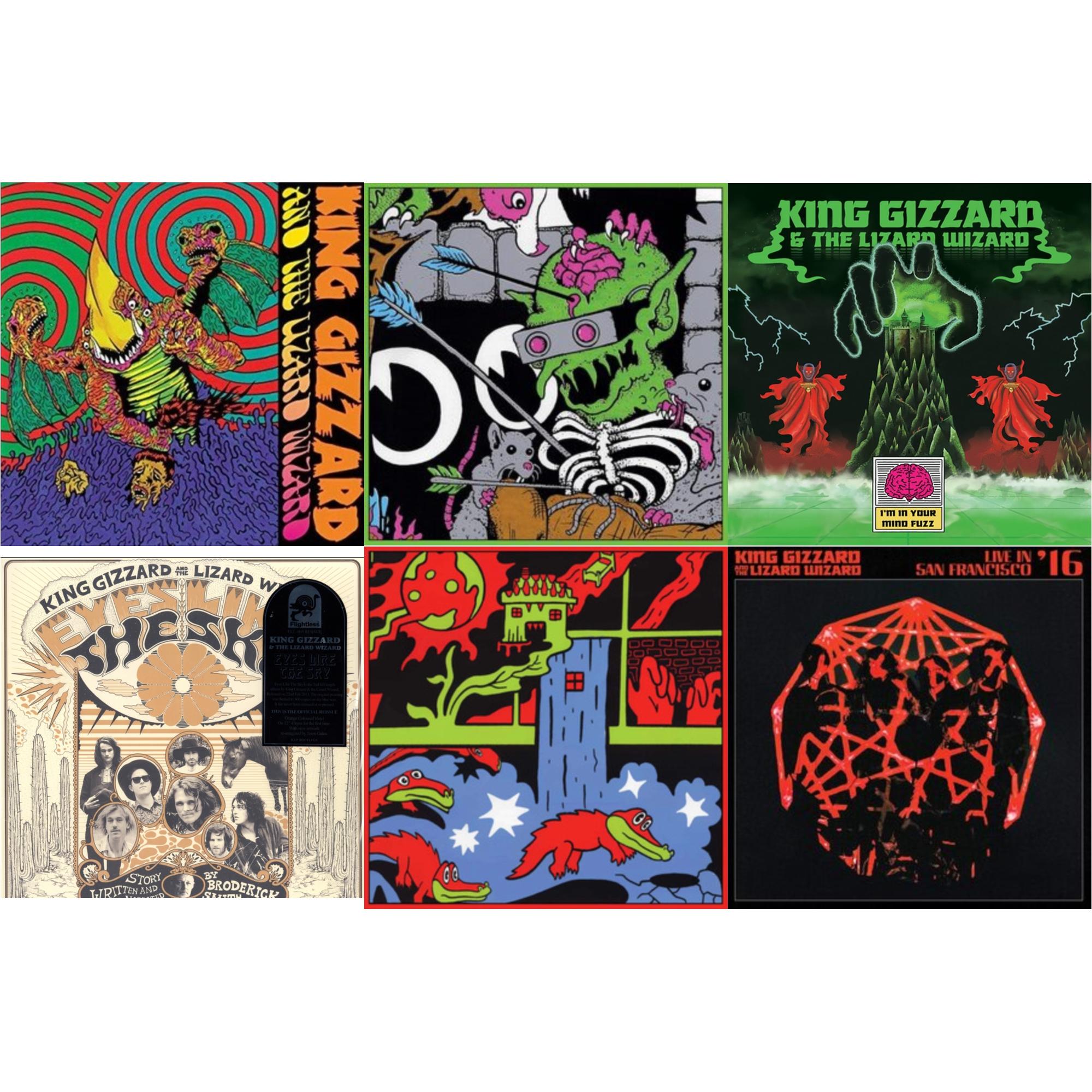 King Gizzard & The Lizard Wizard - Live In Paris '19 (Fuzz Club Official Bootleg) & I'm In Your Mind Fuzz & Live In Brussels '19 (140G/3LP) & Willoughby's Beach (Tangerine LP Vinyl) & Eyes Likes The Sky (Peach LP Vinyl) & Live In San Francisco '16