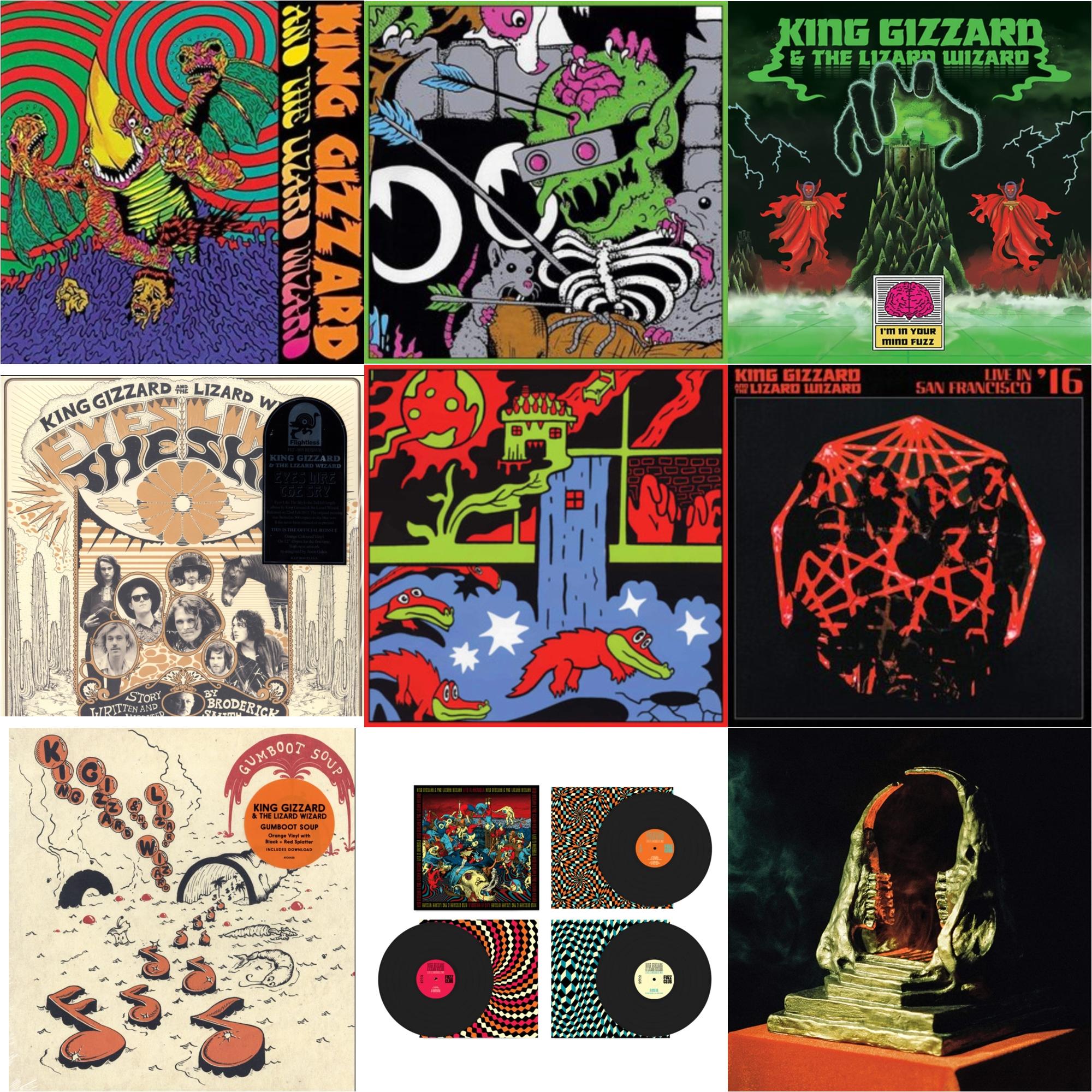 King Gizzard & The Lizard Wizard - Live In Brussels '19 (Fuzz Club Official Bootleg) & Live In Paris '19 (Fuzz Club Official Bootleg) & I'm In Your Mind Fuzz & Live In Brussels '19 (140G/3LP) & Gumboot Soup & Willoughby's Beach (Tangerine LP Vinyl) &