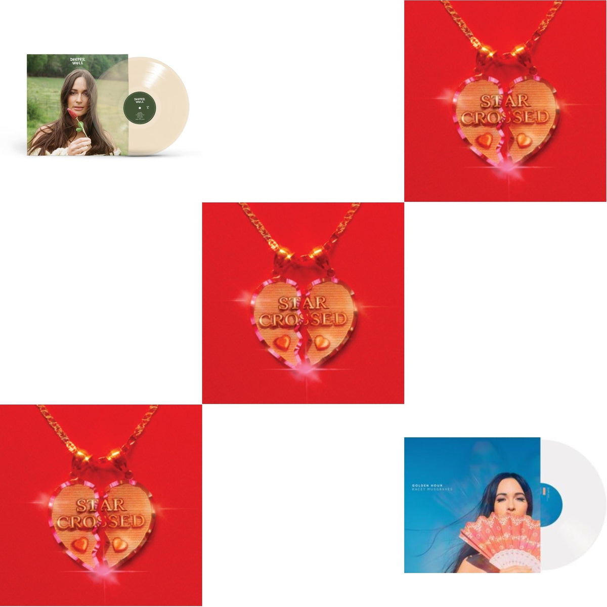 Star-Crossed (Ruby Red LP Vinyl) & Star-Crossed (Sea Foam LP Vinyl) & Star-Crossed (Neon Yellow LP Vinyl) & Deeper Well (Transparent Cream LP Vinyl) & Golden Hour (LP)