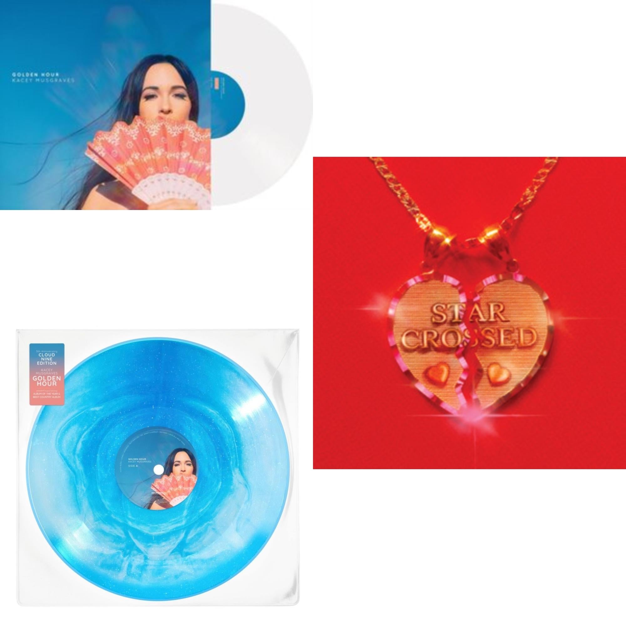 Kacey Musgraves - Golden Hour (LP) & Golden Hour (Cloud Nine Edition LP Vinyl) & Star-Crossed (Neon Yellow LP Vinyl)