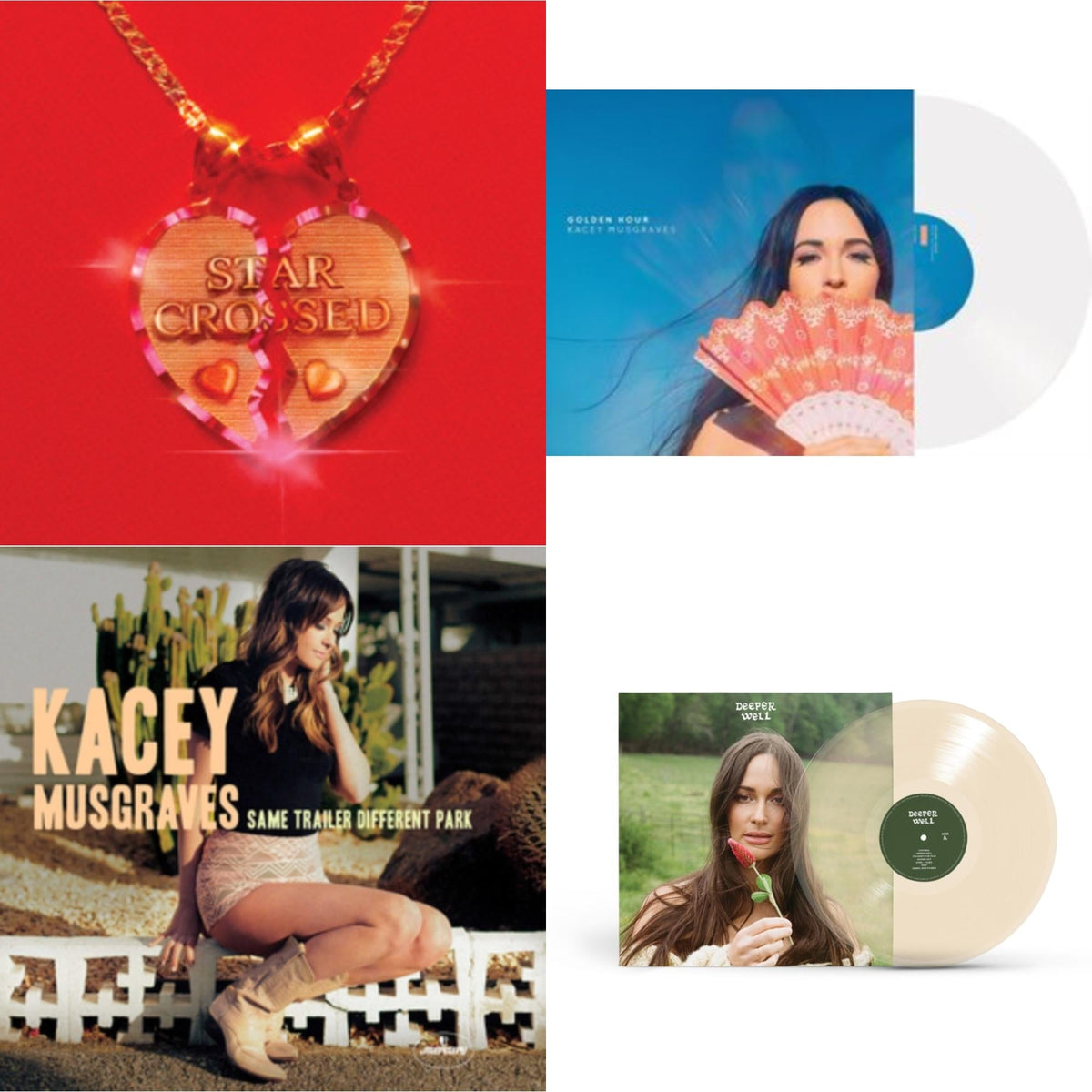 Star-Crossed (Neon Yellow LP Vinyl) & Deeper Well (Transparent Cream LP Vinyl) & Same Trailer Different Park & Golden Hour (LP)