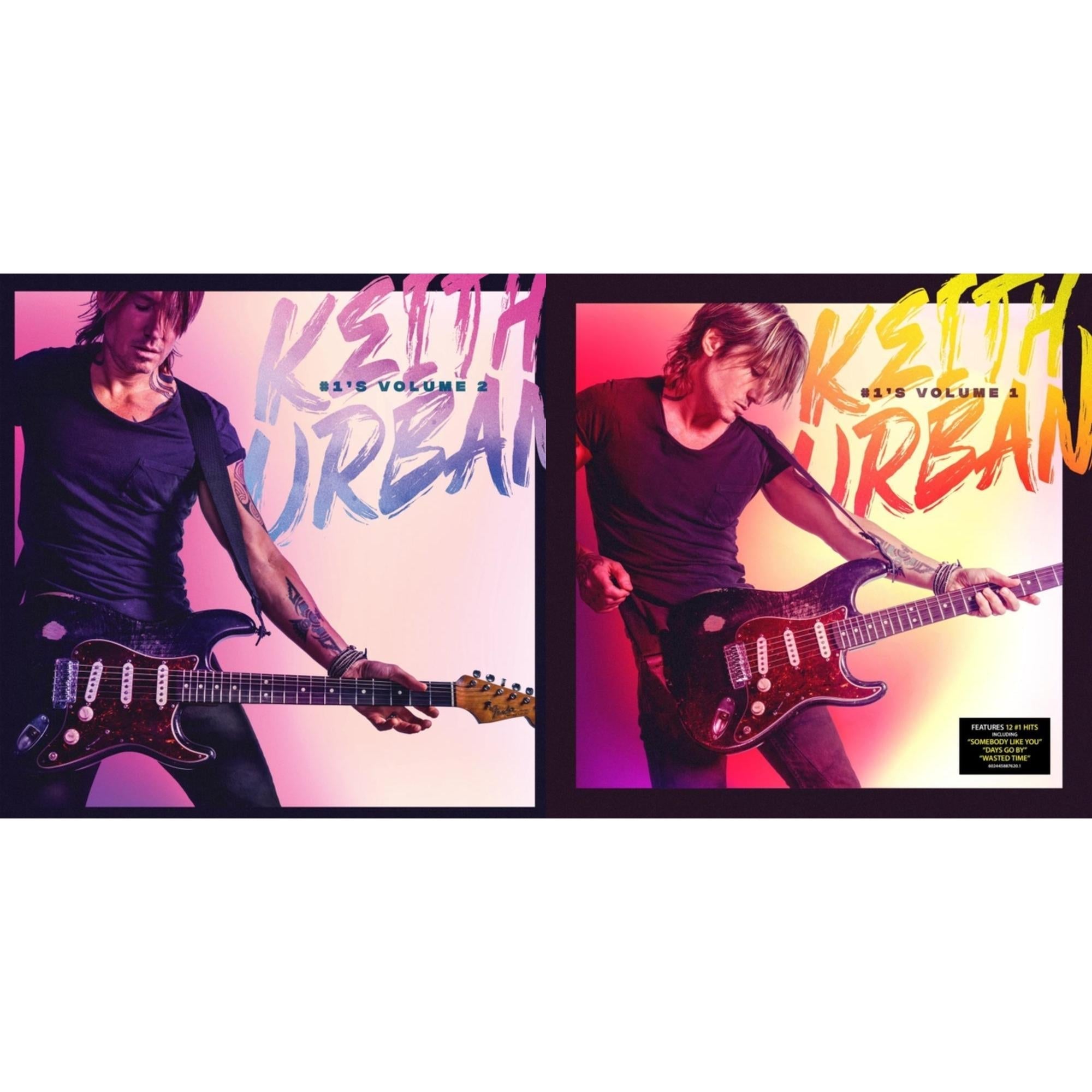 Keith Urban - #1'S - Volume 1 (Coke Bottle Clear LP Vinyl) & #1'S - Volume 2 (Grape LP Vinyl)