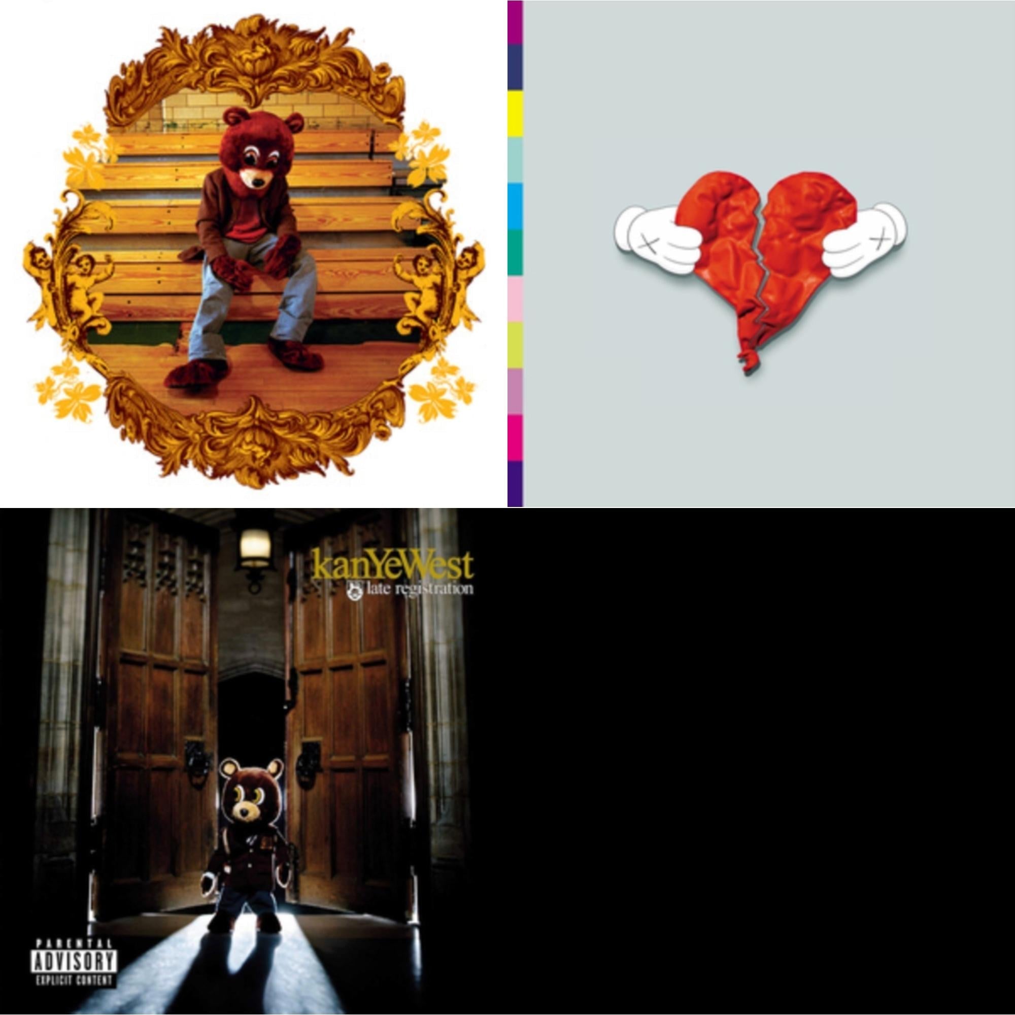 College Dropout & Late Registration & Donda (Deluxe/4LP) & 808S & Heartbreak