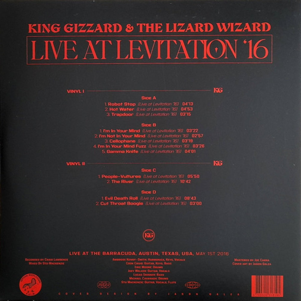 King Gizzard & The Lizard Wizard – Live At Levitation '16 (2-LP Vinyl) Vinyl Record